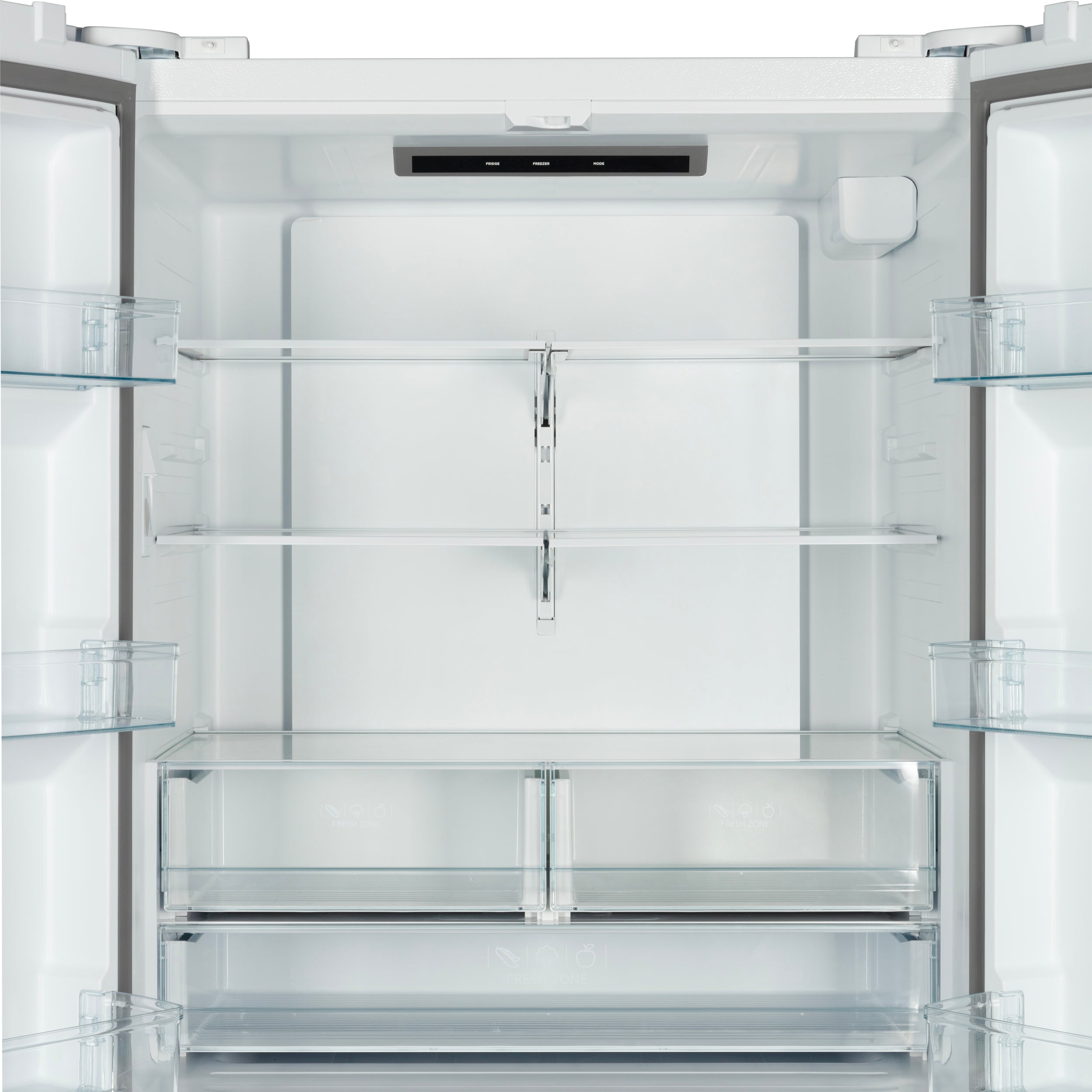 FORNO Rivello 36 in French Door Refrigerator, Standard Depth, Water & Ice Dispenser, White with Antique Brass Handles (Model FFFFD1783-36WHT)