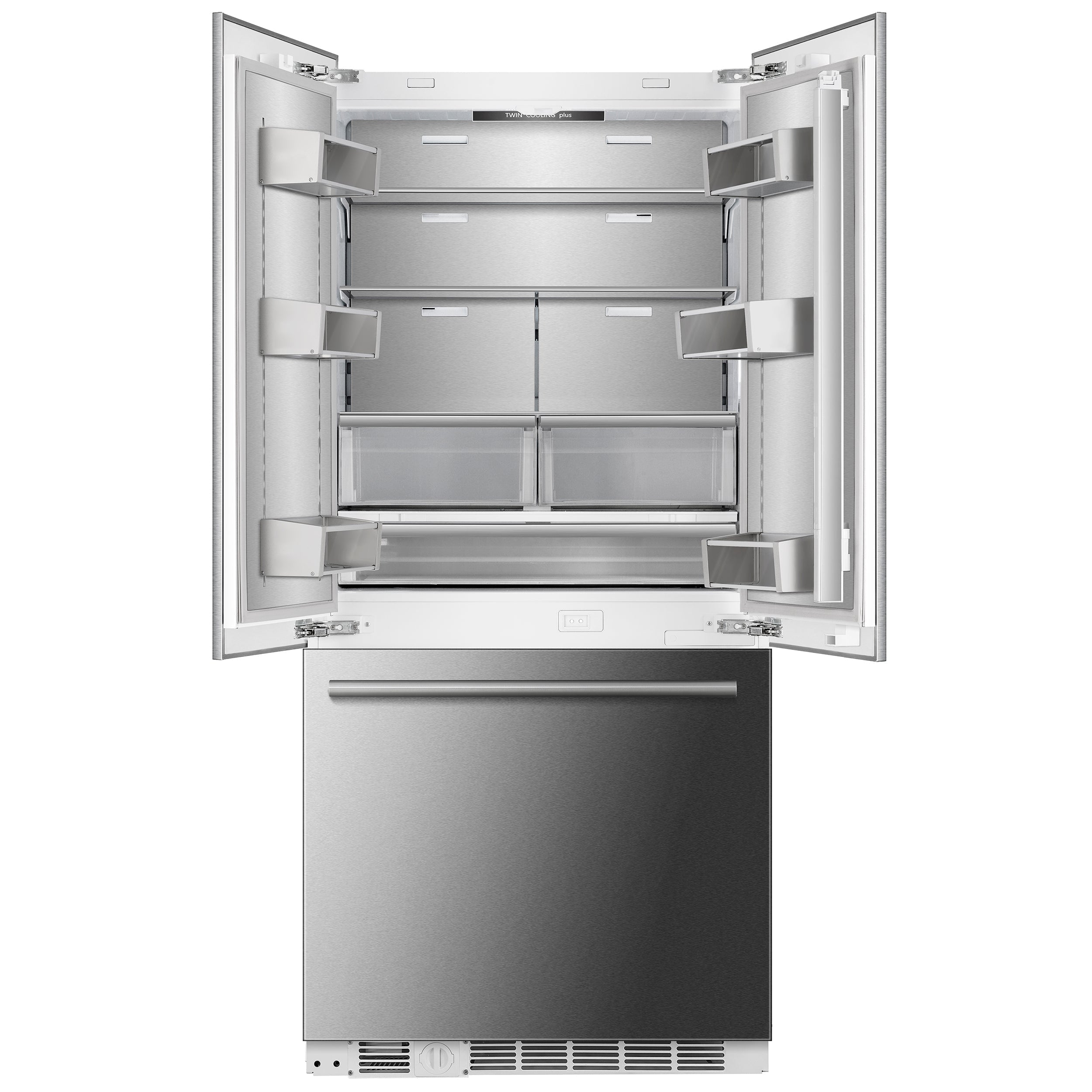 FORNO Rivestito 36-Inch Built-In French Door Refrigerator, 15.5 Cu. Ft., Stainless Steel Panels, Automatic Ice Maker (Model FFRBI1811-36FR)