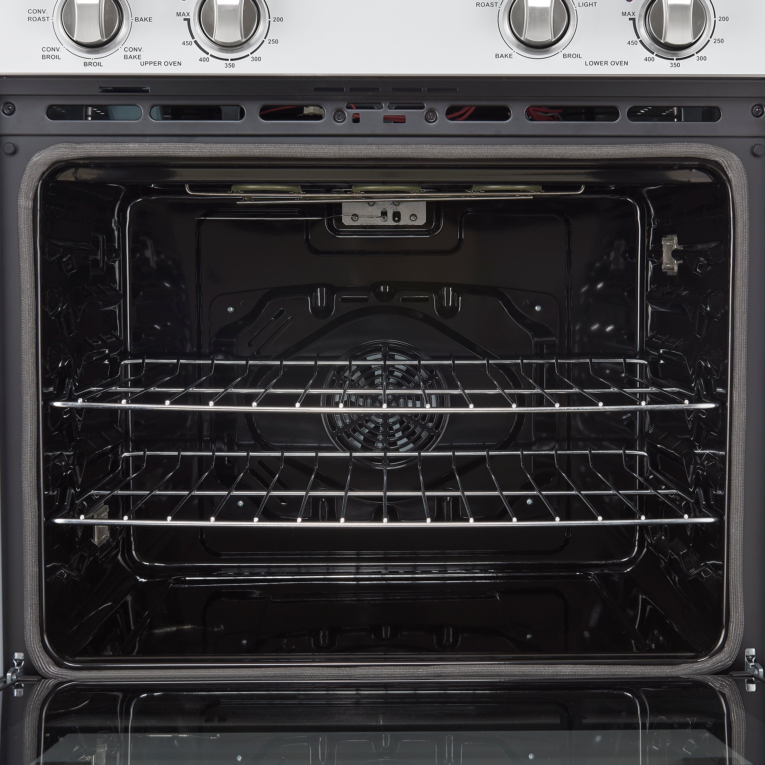 FORNO Espresso Vomero 30-Inch Electric Double Wall Oven, 10.0 cu. ft., White with Stainless Steel Accents (FBOEL1324-30WHT)