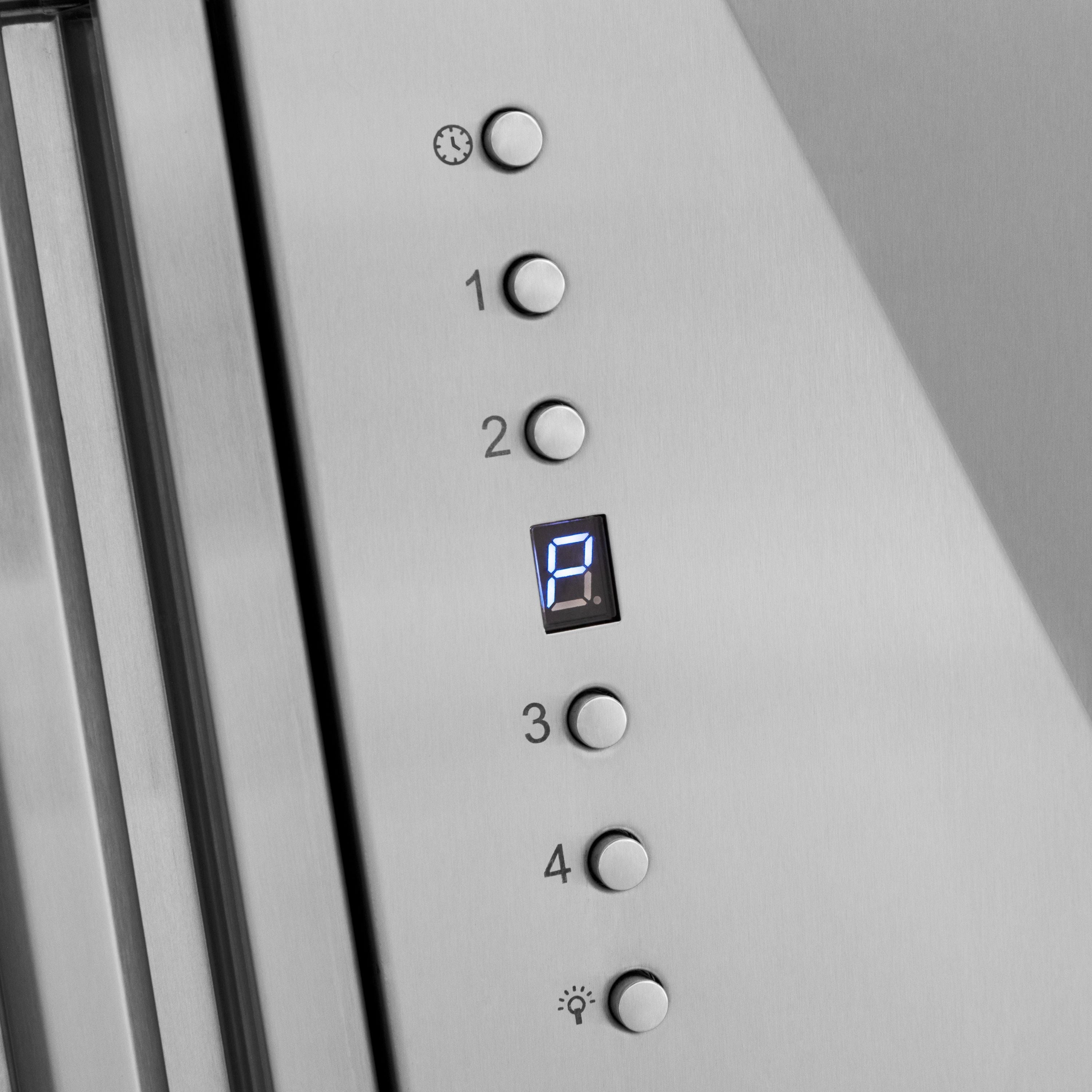 ZLINE 30 Inch Wall Mount Range Hood 400 CFM Stainless Steel with Red Matte Shell and Stainless Steel Handle (8654STX-RM-30)