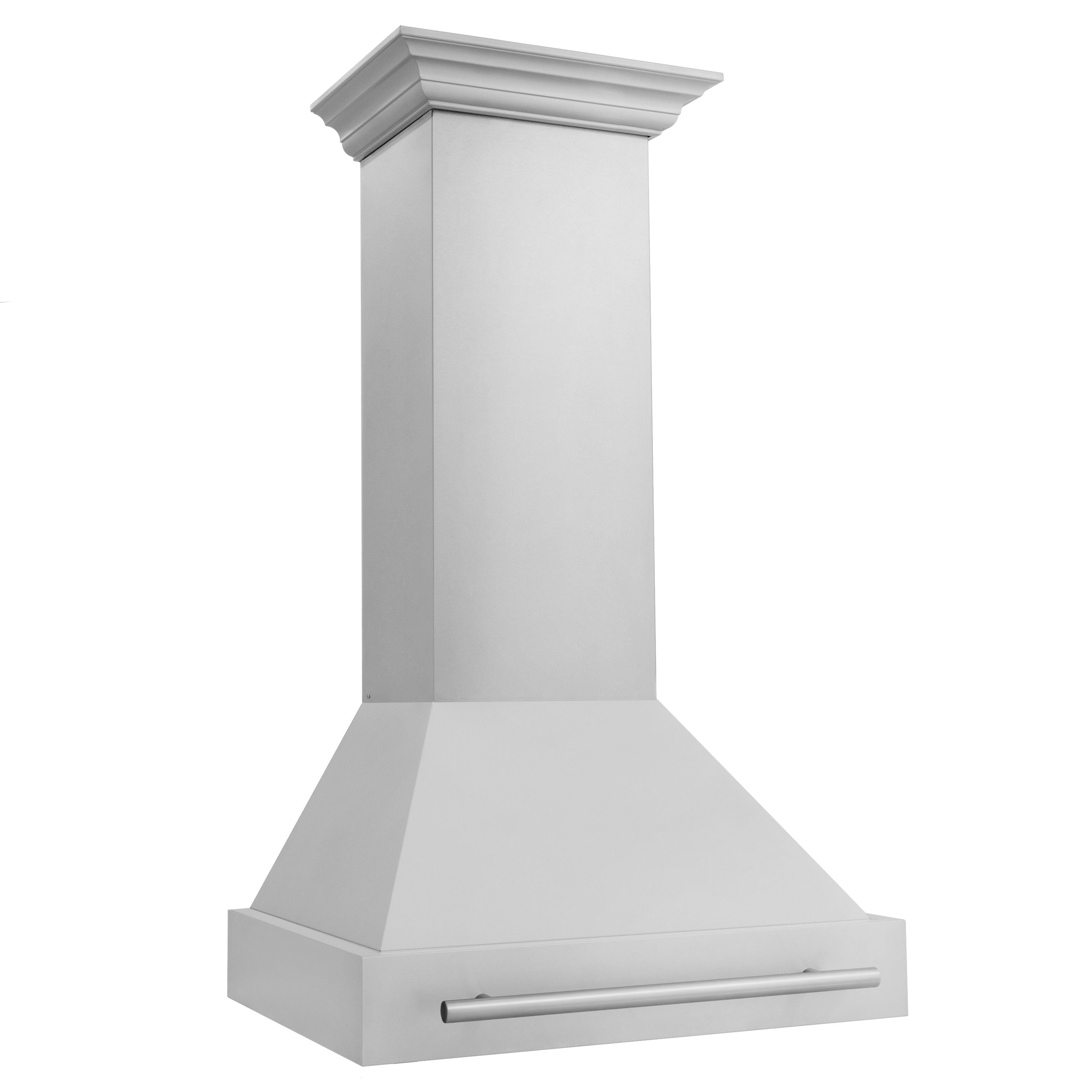 ZLINE 30 in. Wall Mount Range Hood, Stainless Steel, 400 CFM, Stainless Steel Handle (8654STX-30)