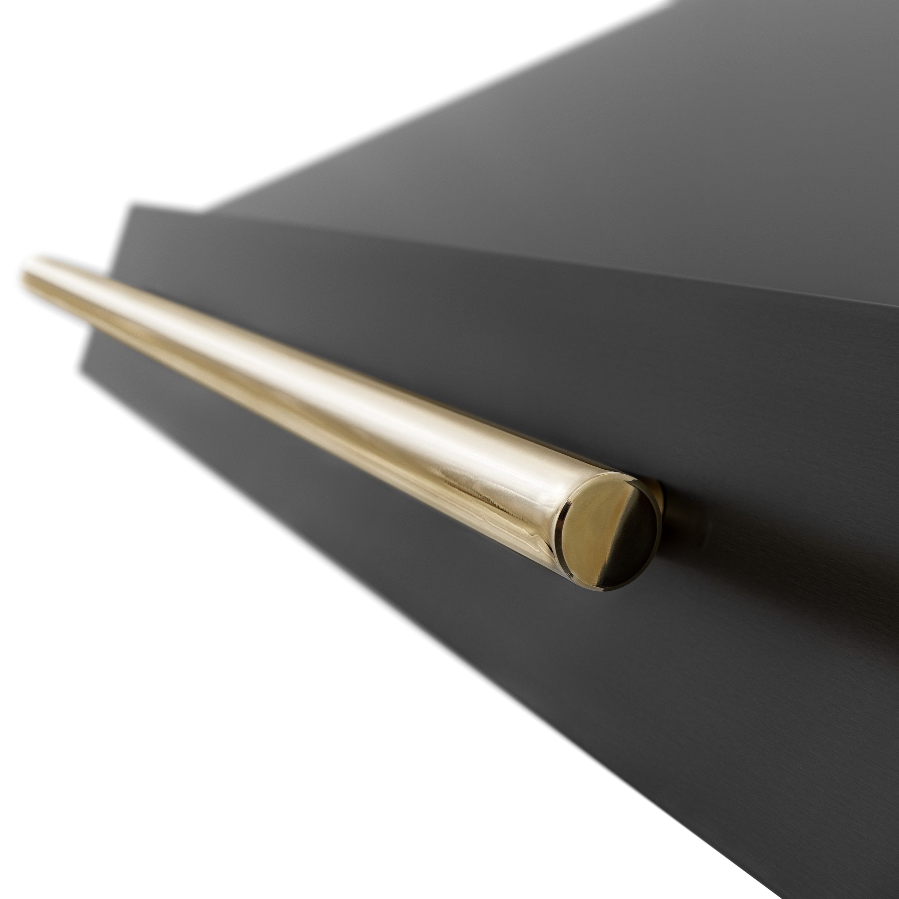 ZLINE 36 in. Wall Mount Range Hood Black Stainless Steel Autograph Edition Gold Handle 400 CFM (BS655Z-36-G)