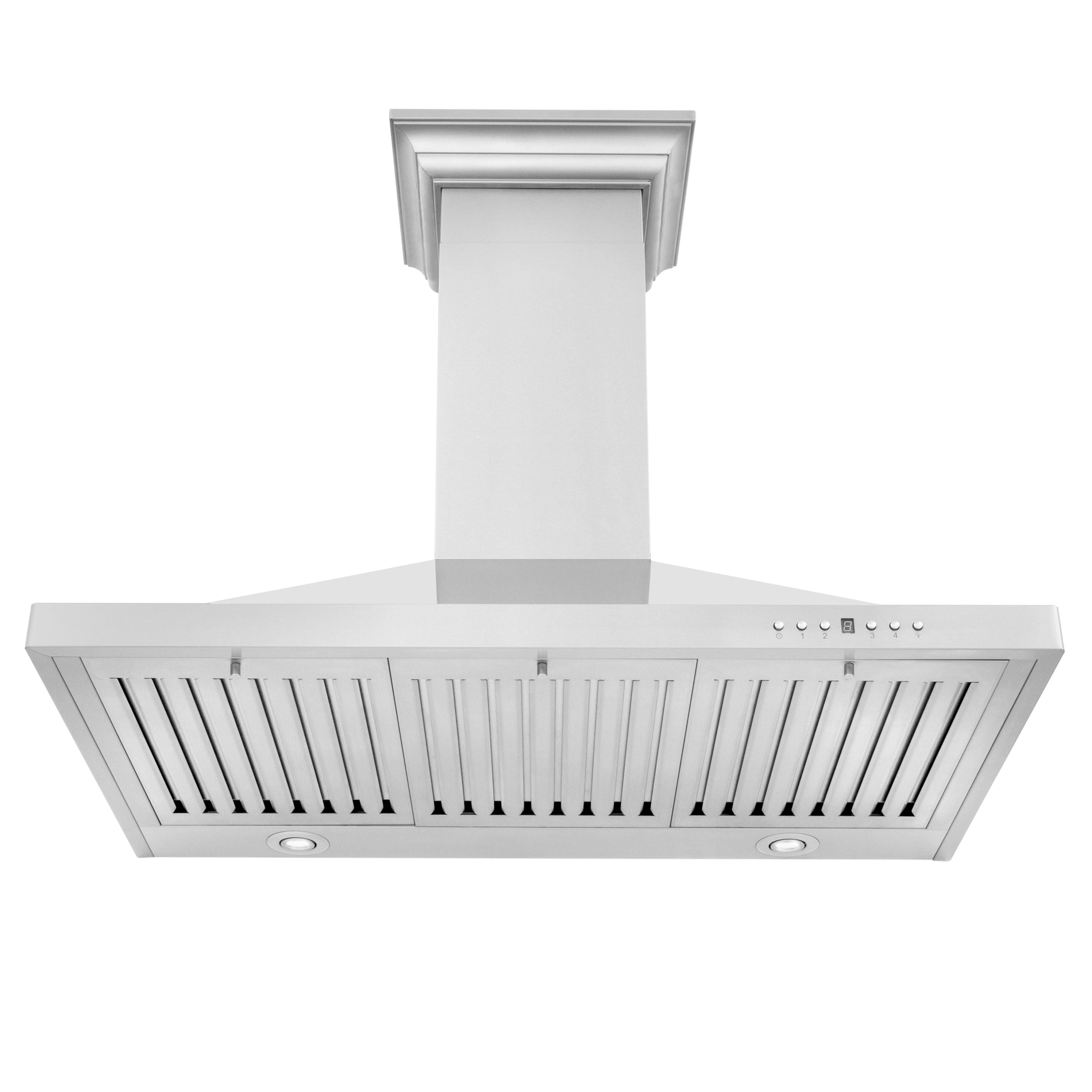 ZLINE 36 in Wall Mount Range Hood Convertible Vent Stainless Steel with Crown Molding (KBCRN-36)