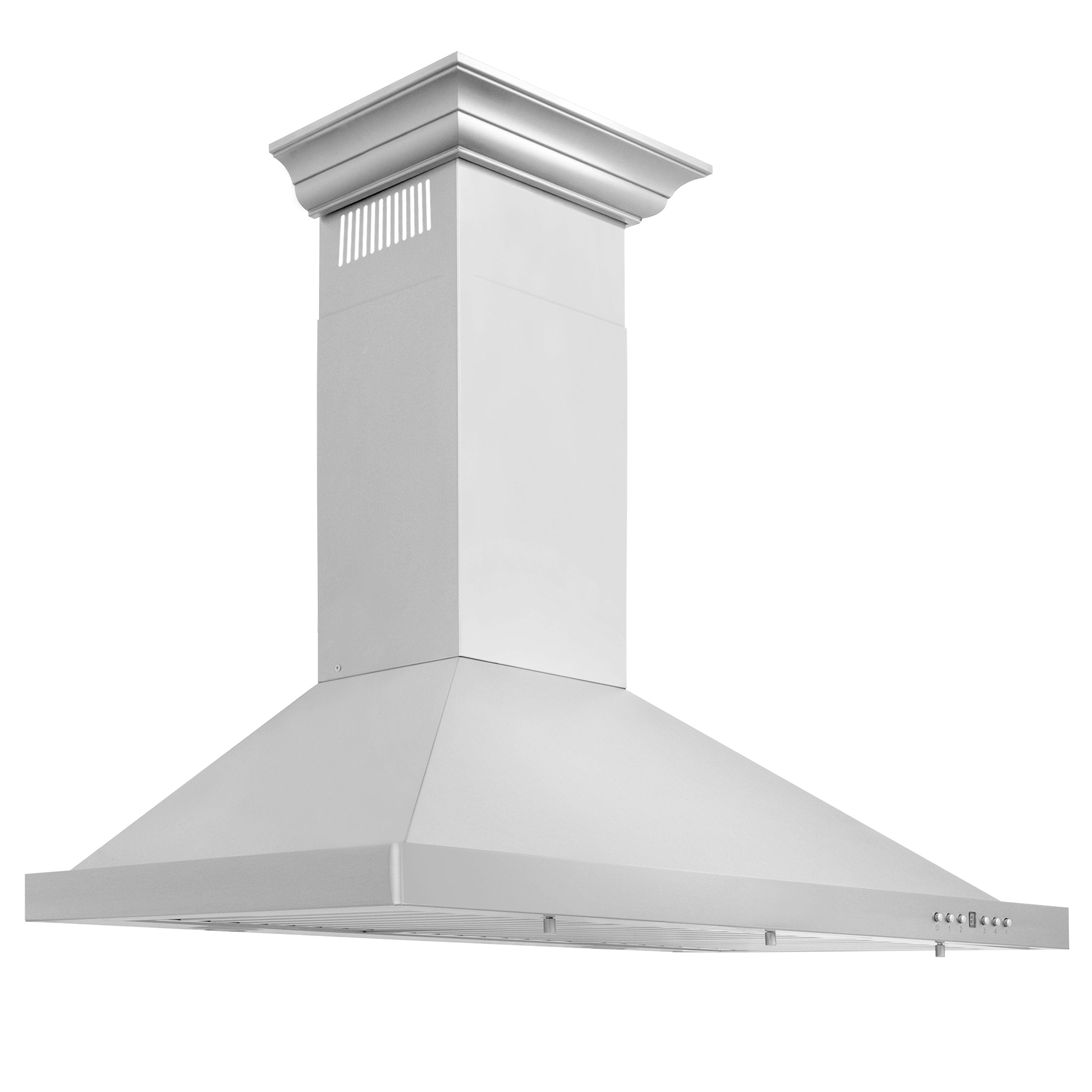 ZLINE 36 in Wall Mount Range Hood Convertible Vent Stainless Steel with Crown Molding (KBCRN-36)