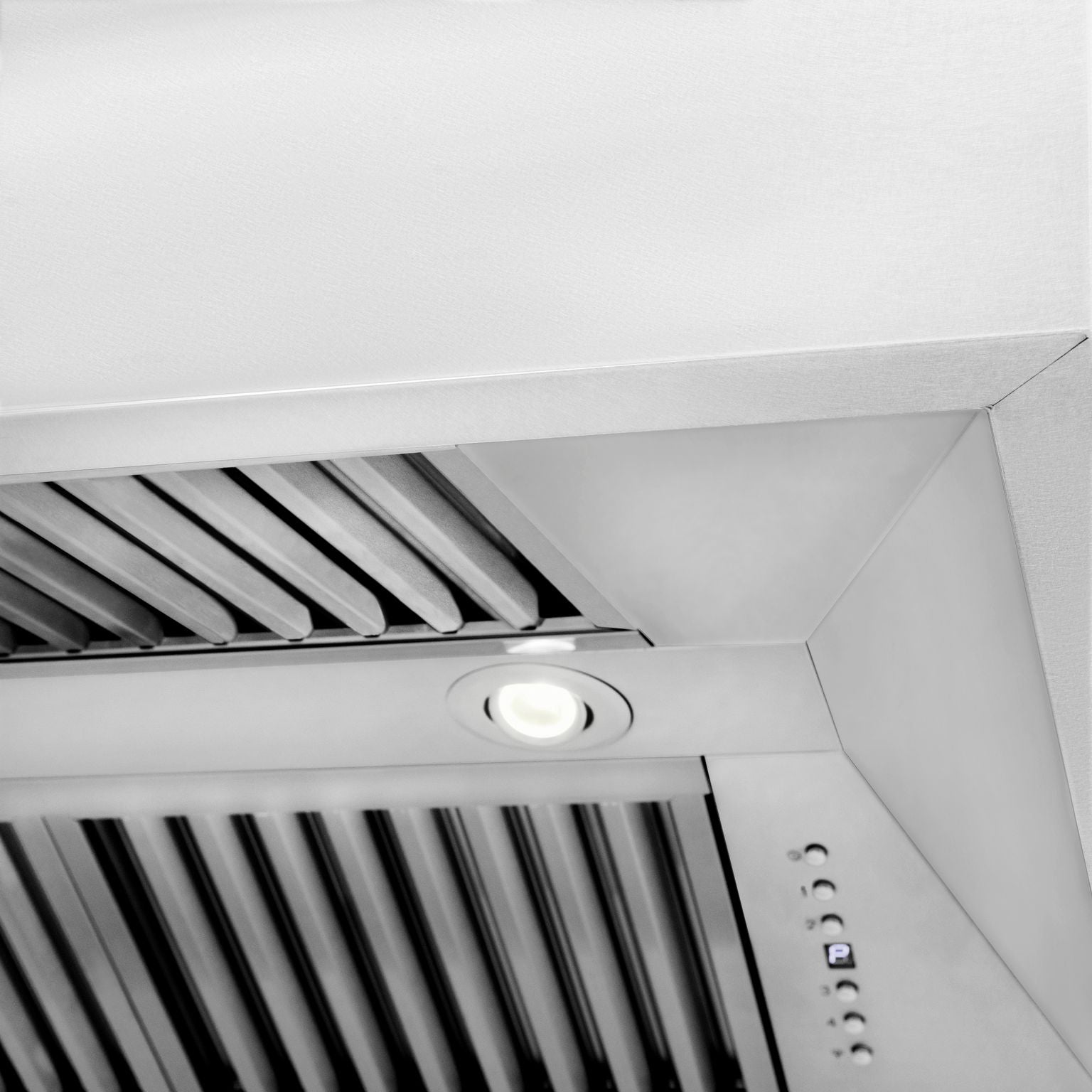 ZLINE 48 in. Wall Mount Range Hood – Satin Stainless Steel – 4-Speed Fan – 400 CFM – Stainless Steel Handle (8654SNX-48)