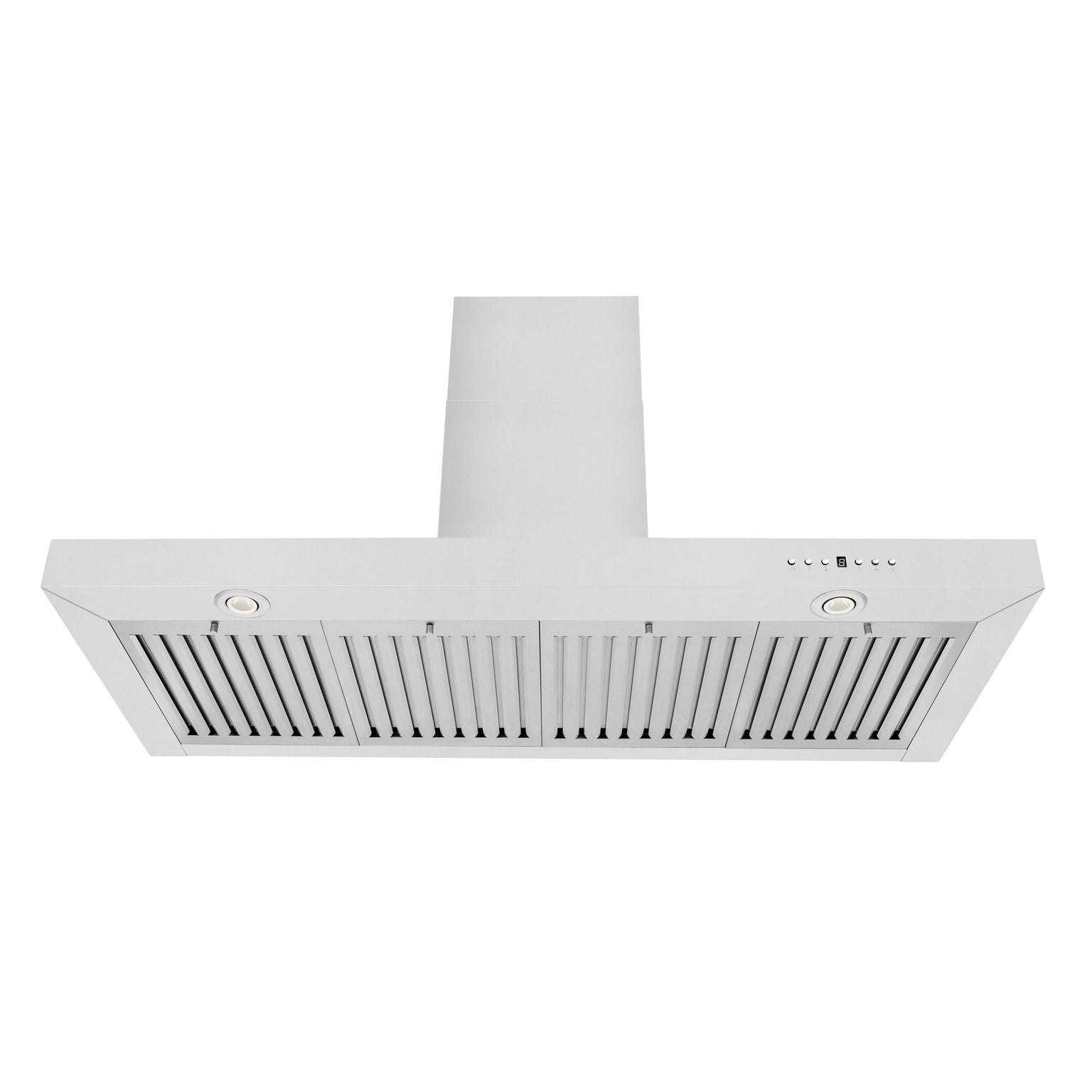ZLINE 48 in. Wall Mount Range Hood Convertible Vent Stainless Steel 4-Speed LED Lighting (KE-48)