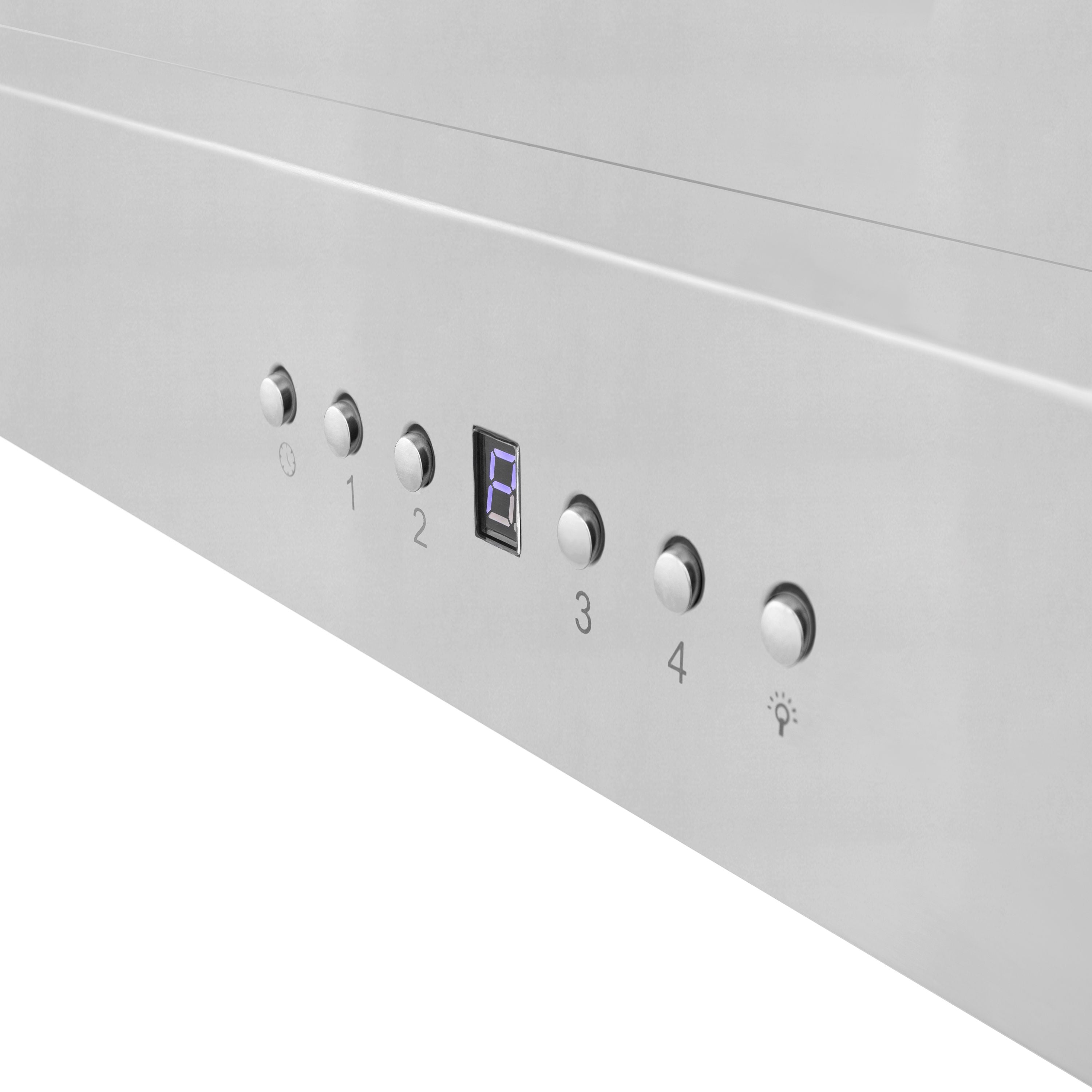ZLINE 48 in. Wall Mount Range Hood Convertible Vent Stainless Steel 4-Speed LED Lighting (KE-48)