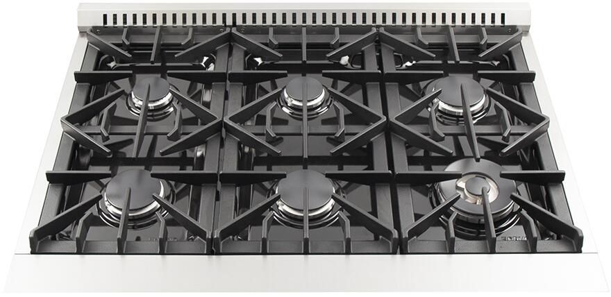 FORNO Package - 36 Inch Gas Range, Wall Mount Range Hood, Refrigerator, Microwave Drawer, Dishwasher, AP-FFSGS6244-36-8