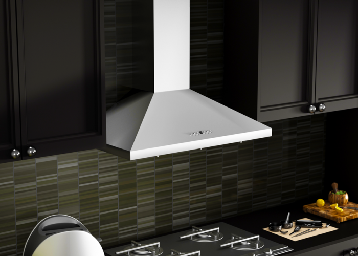ZLINE 48" Wall Mount Range Hood Convertible Vent Stainless Steel with Crown Molding (KL2CRN-48)