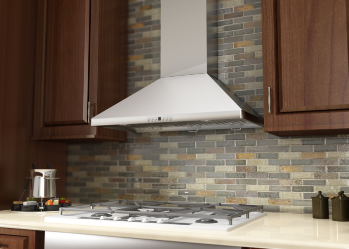 ZLINE 30 Inch Wall Mount Range Hood Stainless Steel 400 CFM Convertible Ventilation (KF1-30)