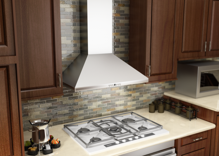 ZLINE 30 Inch Wall Mount Range Hood Stainless Steel 400 CFM Convertible Ventilation (KF1-30)