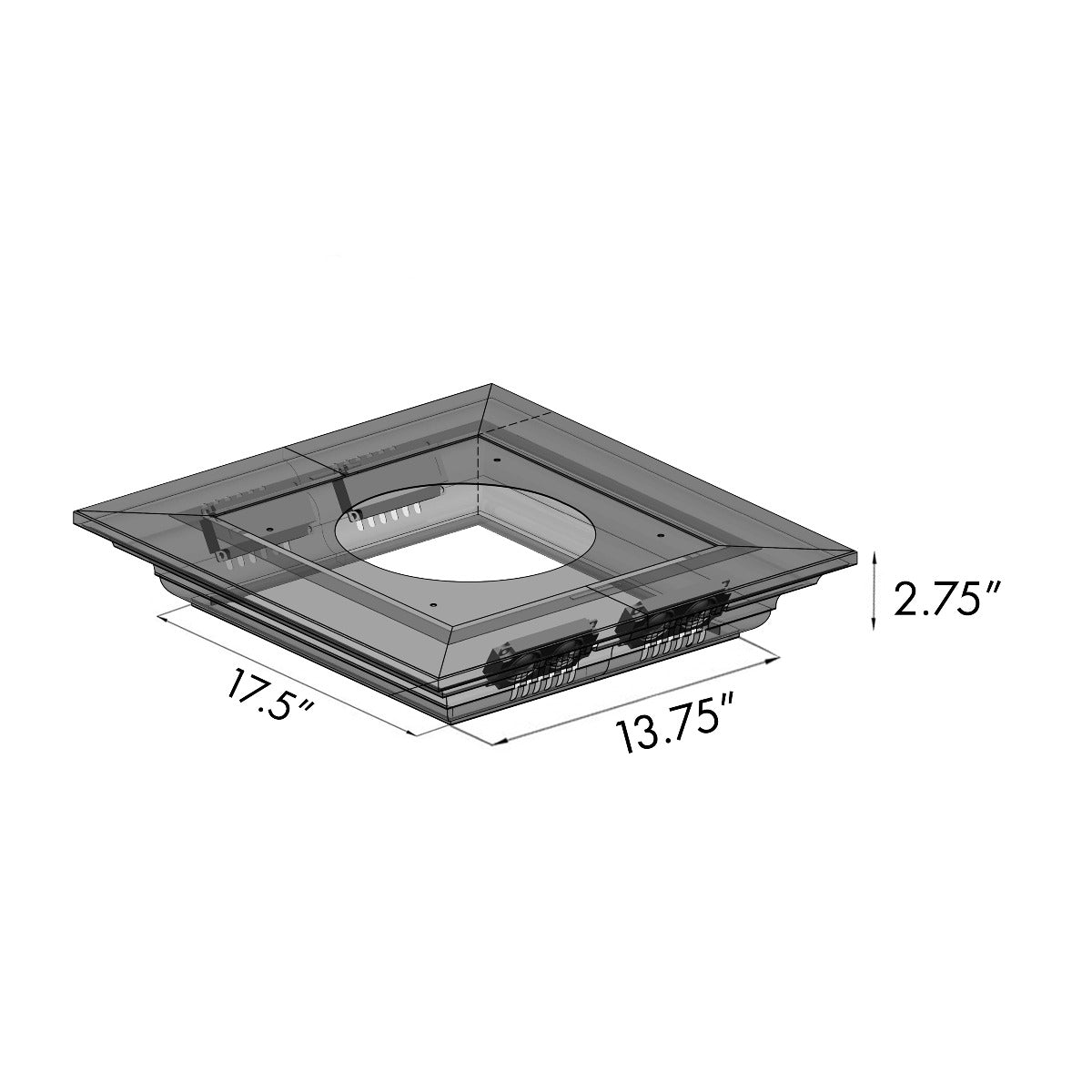 ZLINE 48 in. Island Mount Range Hood with Bluetooth Speakers, Stainless Steel, 400 CFM (GL2iCRN-BT-48)