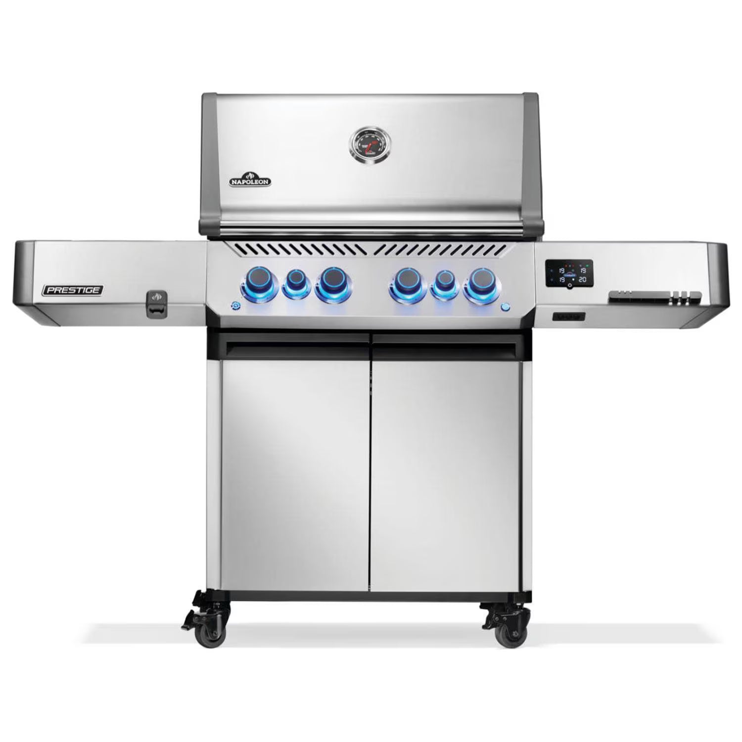 Napoleon Prestige 500 Connected 4-Burner Natural Gas Grill with Rotisserie Kit, Wi-Fi & Bluetooth (P500VXRSIBNSS)