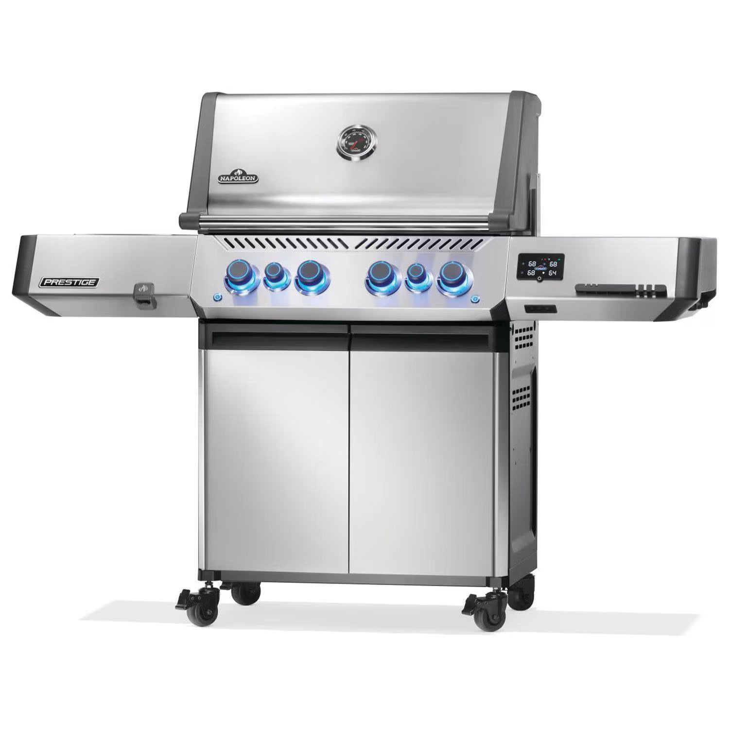 Napoleon Prestige 500 Connected 4-Burner Natural Gas Grill with Rotisserie Kit, Wi-Fi & Bluetooth (P500VXRSIBNSS)