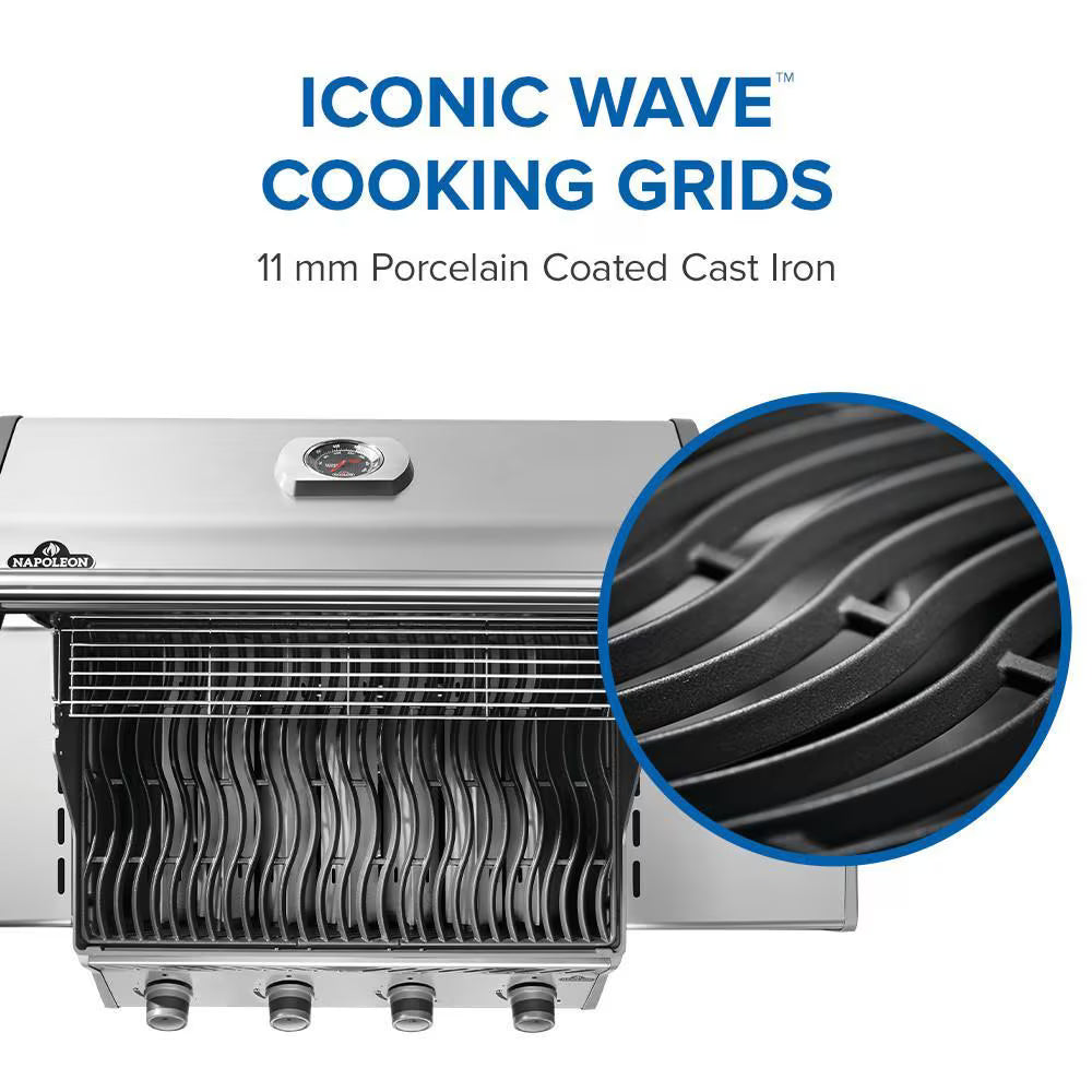 Napoleon Rogue 525 4-Burner Propane Gas Grill, Black (R525PK-2-SS)