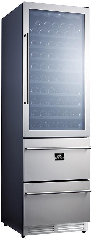 FORNO Package - 36" Dual Fuel Range, Range Hood, Refrigerator, Microwave, Dishwasher, Wine Cooler, AP-FFSGS6187-36-9