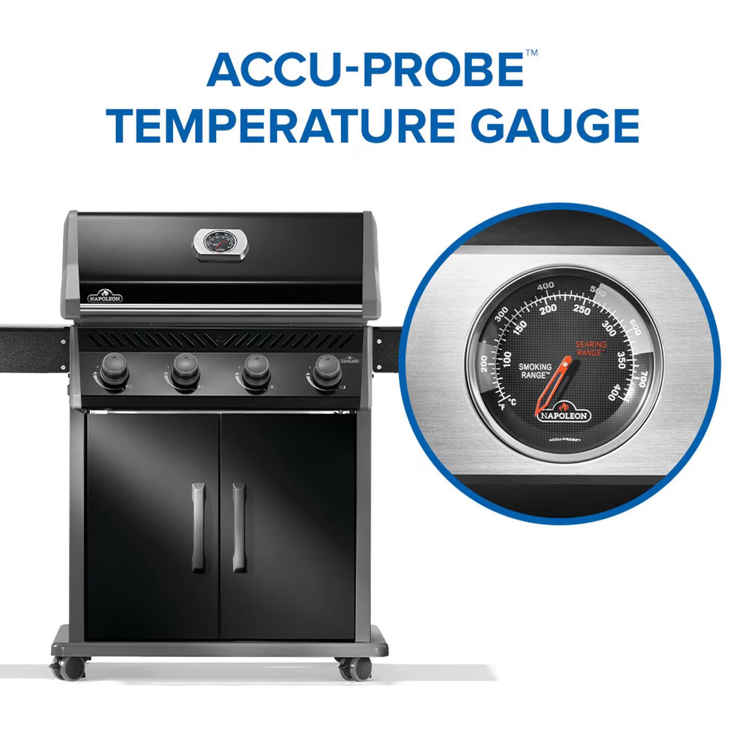 Napoleon Rogue 525 4-Burner Propane Gas Grill, Black (R525PK-2-SS)