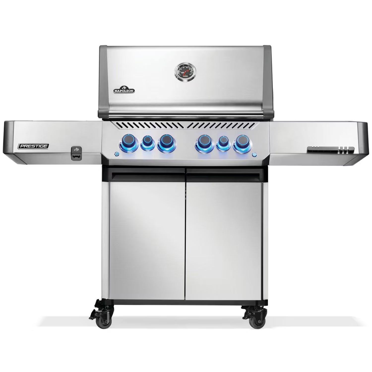 Napoleon Prestige 500 Propane Gas Grill, 4-Burner with Rotisserie Kit and Infrared Side Burner, Stainless Steel (P500VRSIBPSS)