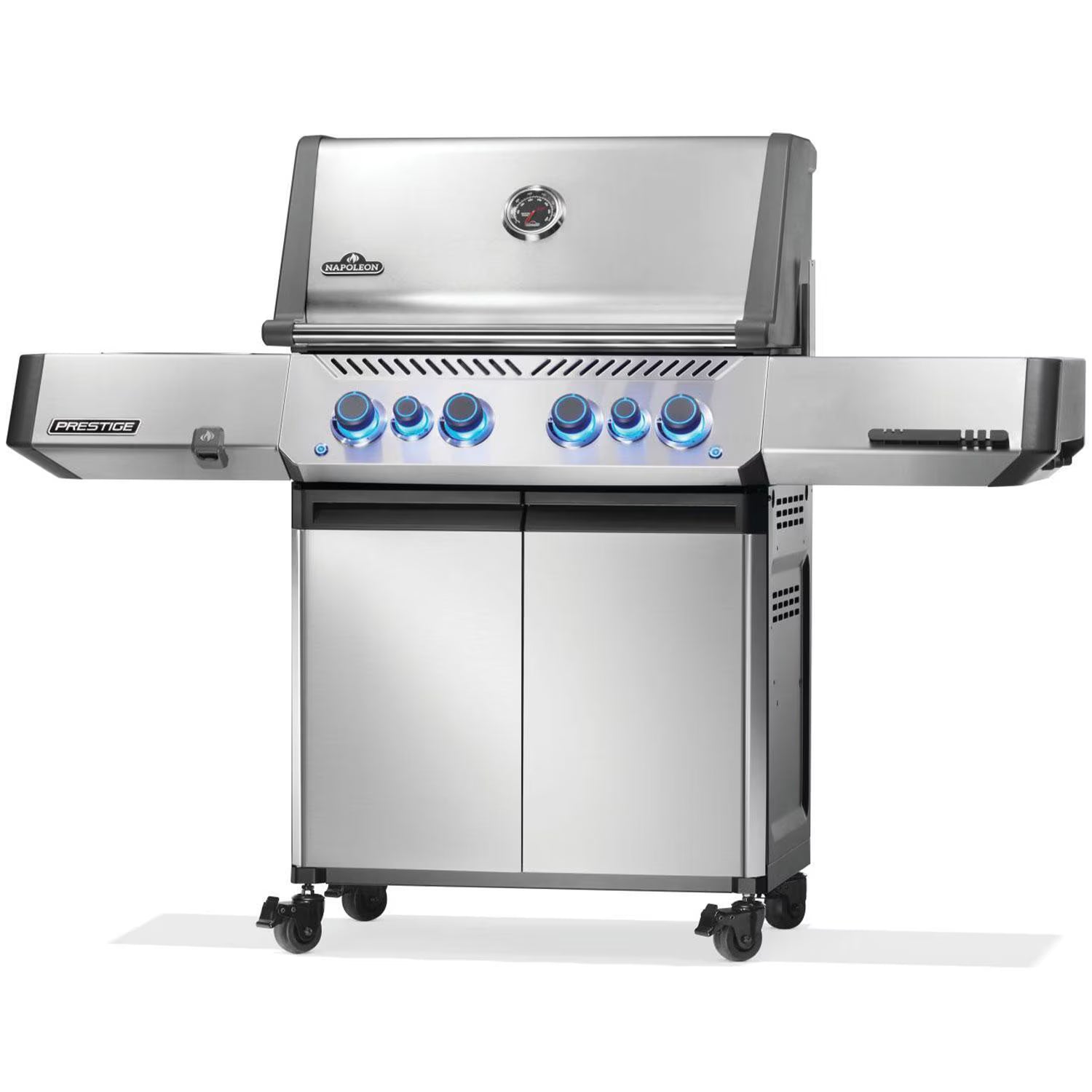 Napoleon Prestige 500 Propane Gas Grill, 4-Burner with Rotisserie Kit and Infrared Side Burner, Stainless Steel (P500VRSIBPSS)