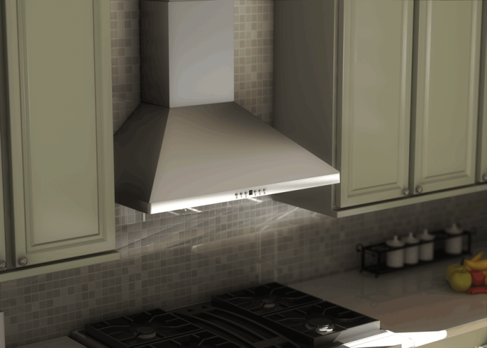 ZLINE 30 Inch Wall Mount Range Hood Stainless Steel 400 CFM Convertible Ventilation (KF1-30)