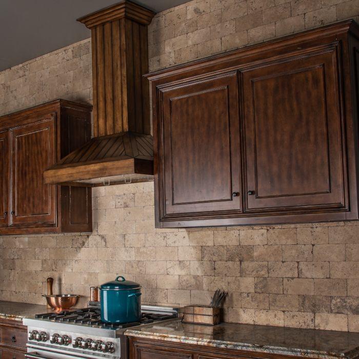 ZLINE 36 in. Wall Mount Range Hood – Rustic Light Wood Finish – Wooden Design – KPLL-36