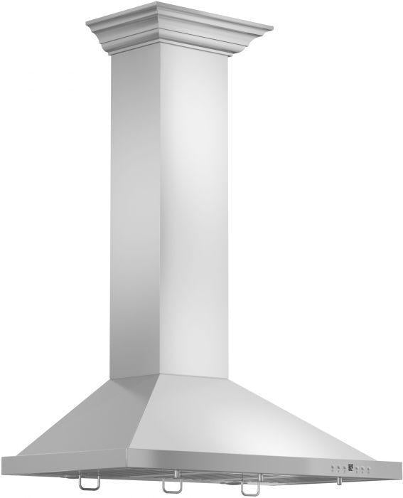 ZLINE 48 in Wall Mount Range Hood Stainless Steel Convertible Vent Crown Molding (KBCRN-48)