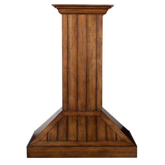 ZLINE 36 in. Wall Mount Range Hood – Rustic Light Wood Finish – Wooden Design – KPLL-36