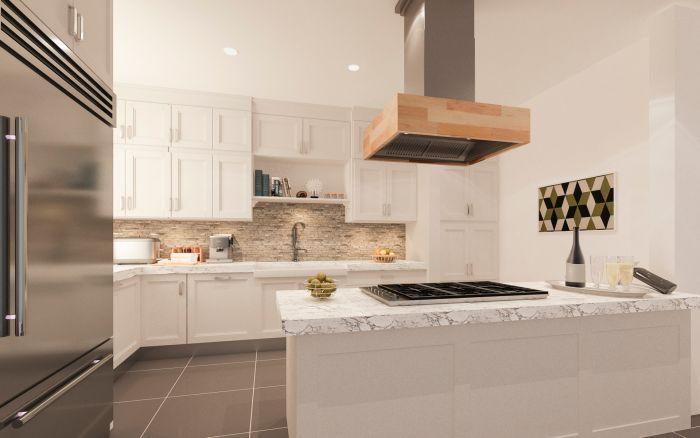 ZLINE 36 in. Island Mount Range Hood Designer Series Maple Wood Butcher Block Finish 681iM-36