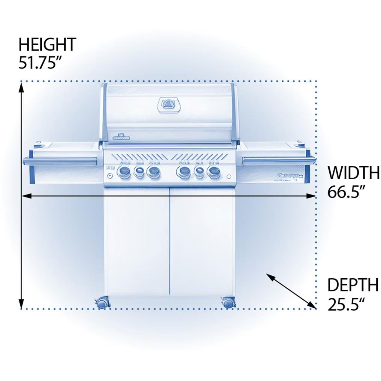 Napoleon Prestige PRO 500 4-Burner Propane Gas Grill with Rotisserie and Infrared Side Burner (Model PRO500RSIBPSS-3)