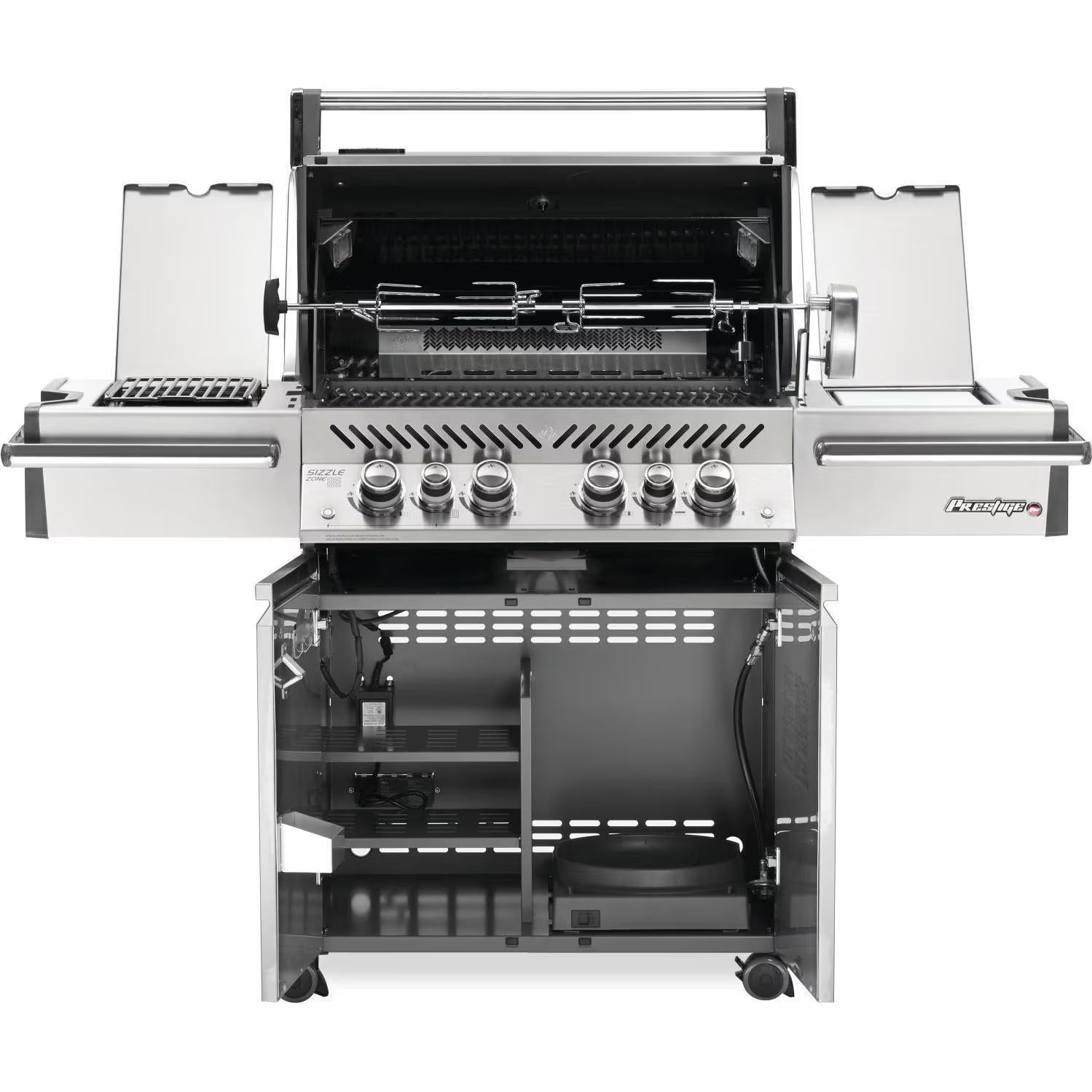 Napoleon Prestige PRO 500 4-Burner Propane Gas Grill with Rotisserie and Infrared Side Burner (Model PRO500RSIBPSS-3)