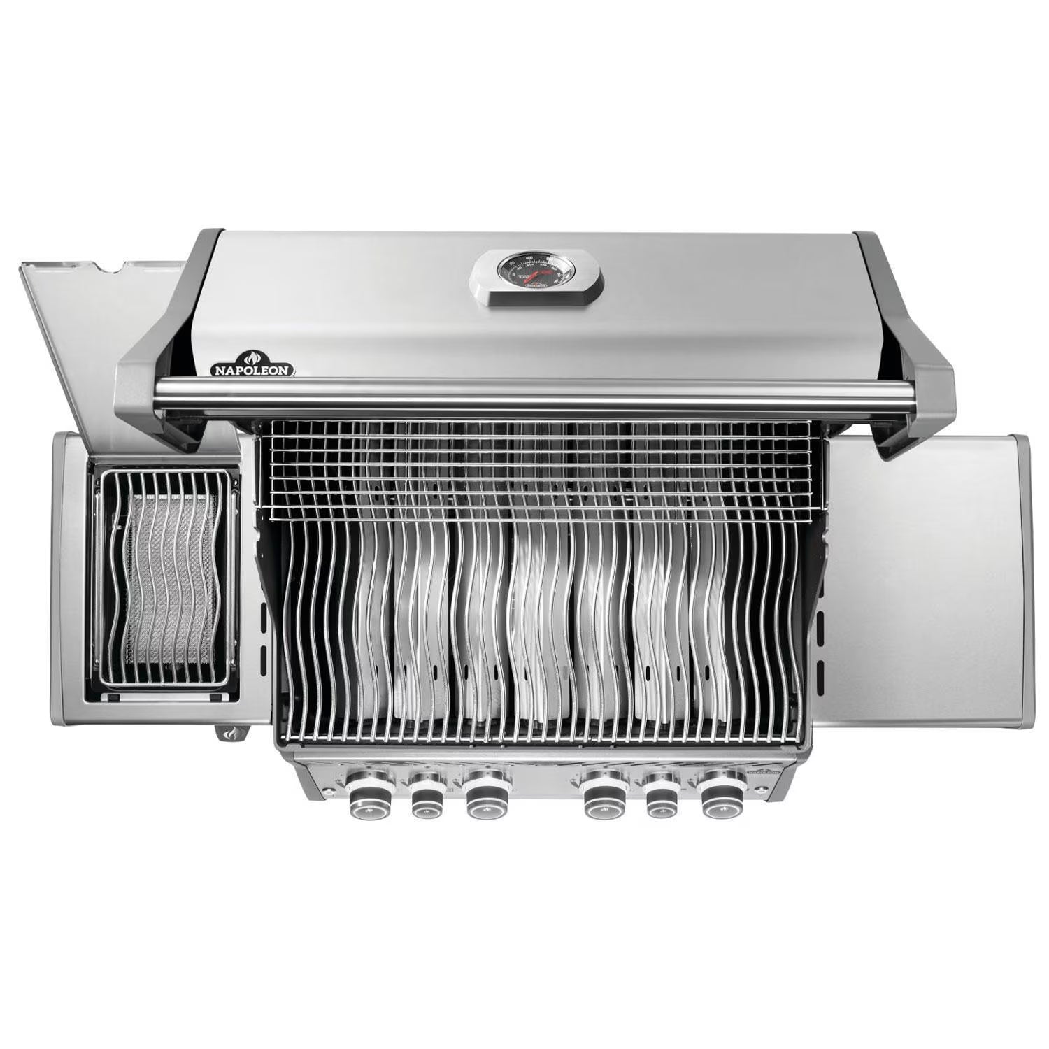 Napoleon Rogue PRO 525 4-Burner Propane Gas Grill with Infrared Side Burner, Stainless Steel (RP525SIBPSS-2)