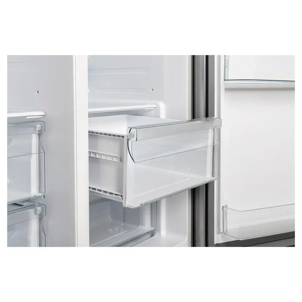 Forno Salerno 36-Inch Side-by-Side Refrigerator, Stainless Steel with External Water and Ice Dispenser and Trim Kit (Model FFRBI1844-40SG)