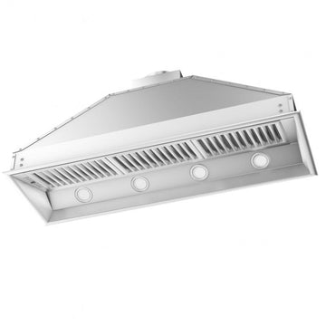 ZLINE 46 in. Range Hood Insert 18 in. Depth Stainless Steel 700 CFM 4-Speed Motor LED Lighting (698-46)