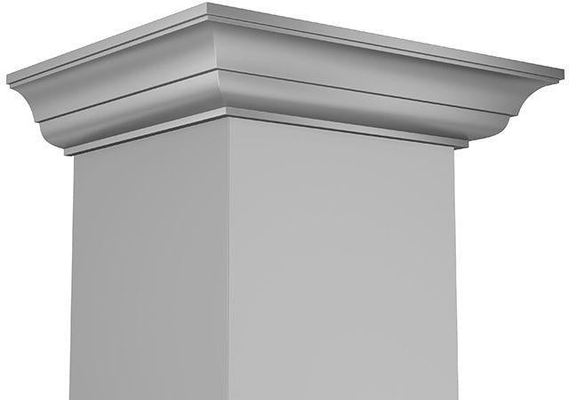 ZLINE 48 in Wall Mount Range Hood Stainless Steel Convertible Vent Crown Molding (KBCRN-48)