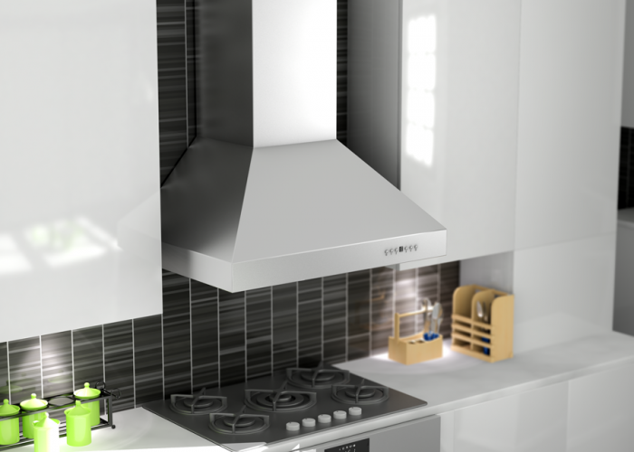 ZLINE 48 in Wall Mount Range Hood Stainless Steel 700 CFM Ducted Ventilation Dishwasher-Safe Baffle Filters LED Lighting (667-48)