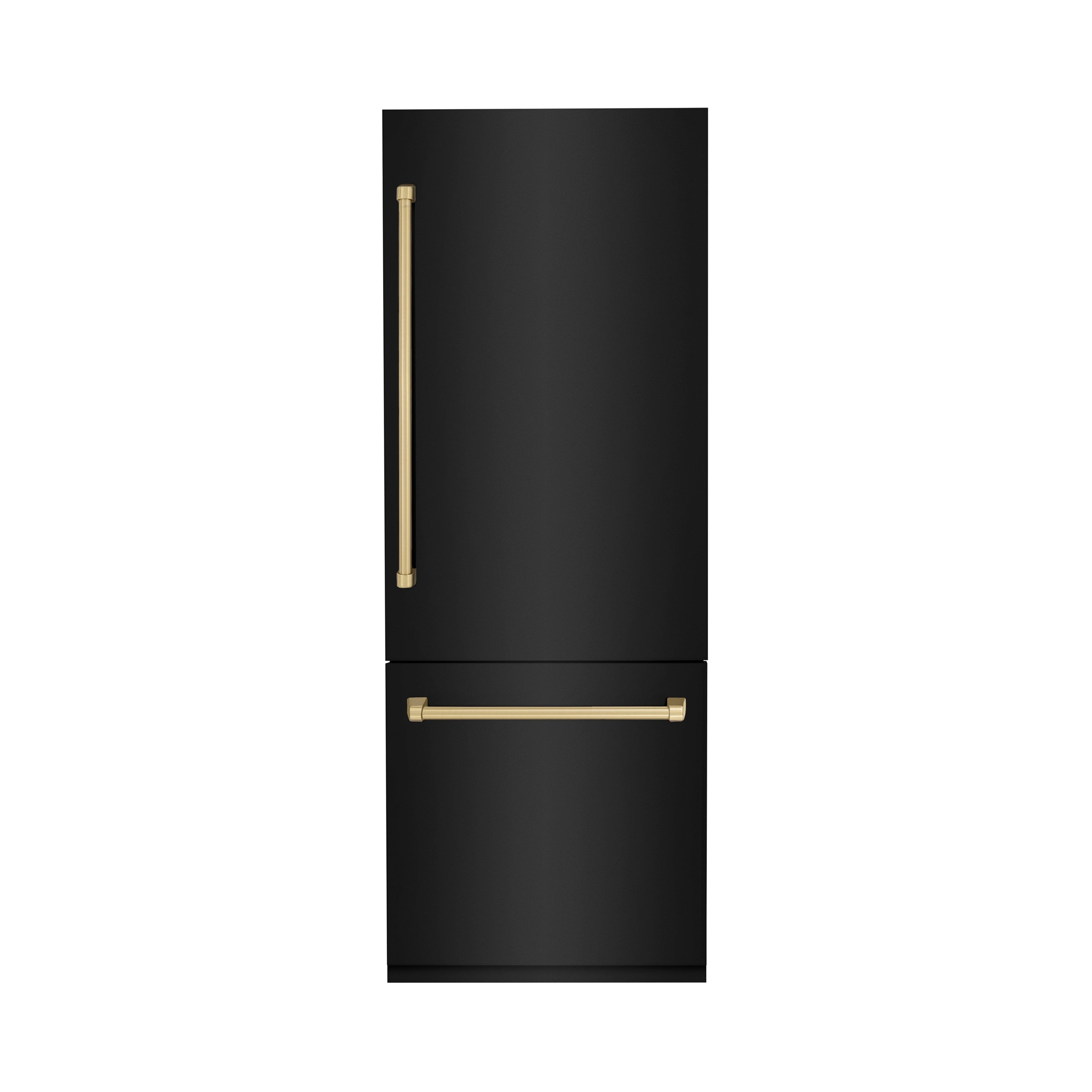 ZLINE 30 in. Built-In Refrigerator with Internal Water & Ice Dispenser, Black Stainless Steel, Bronze Accents (RBIVZ-BS-30-CB)