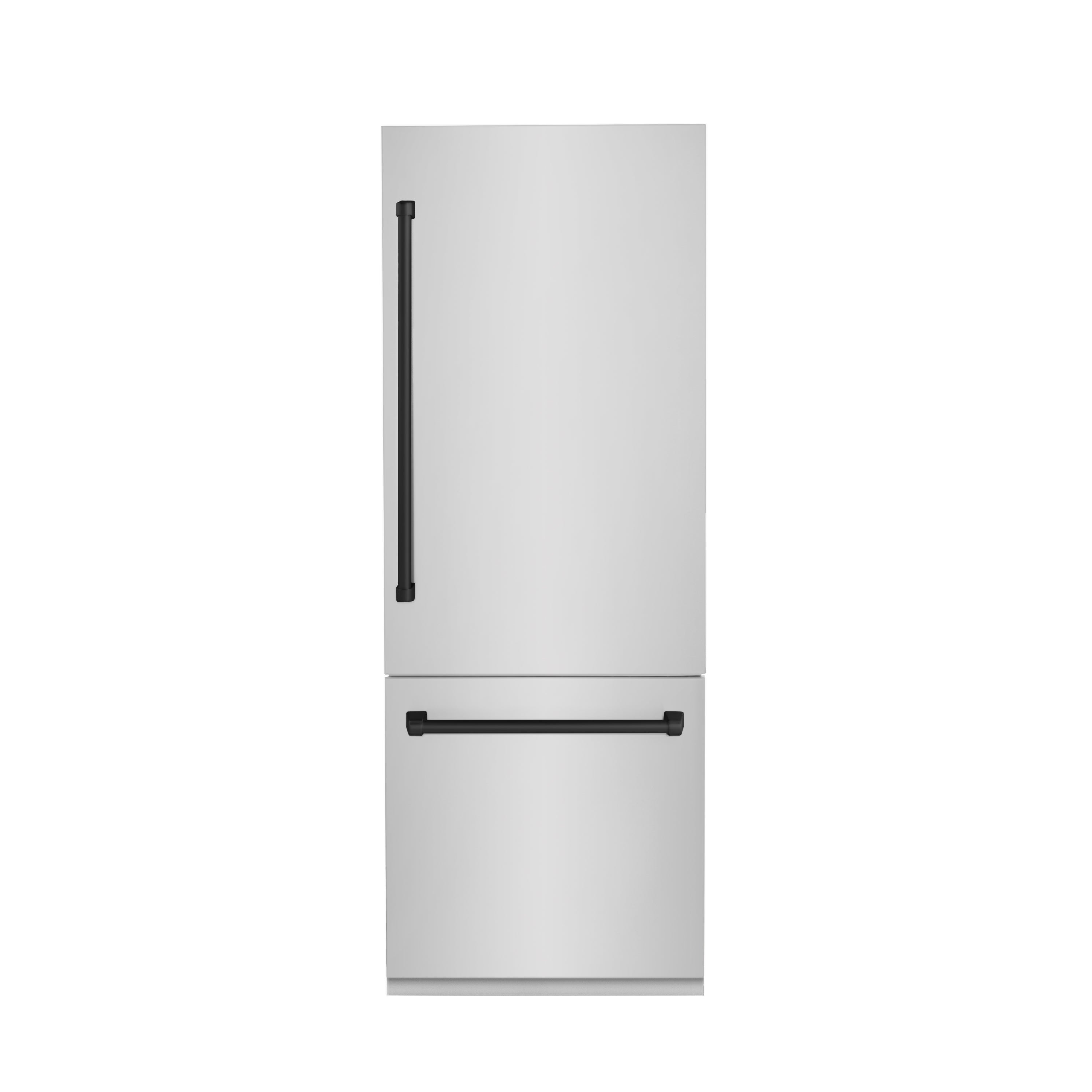ZLINE 30 in. Built-In Refrigerator 16.1 cu. ft. Internal Water & Ice Dispenser Matte Black Accents (RBIVZ-304-30-MB)