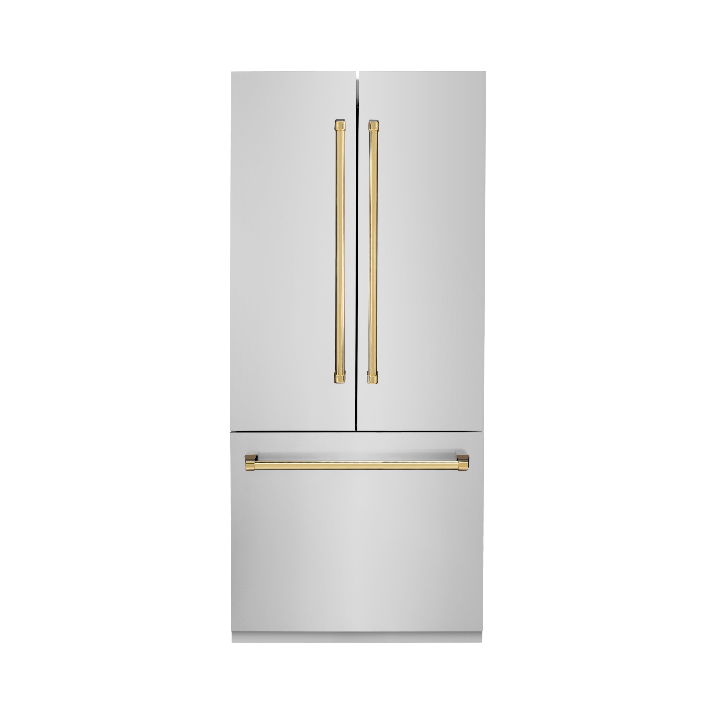 ZLINE 36 in. Built-In Refrigerator 19.6 cu. ft. Water & Ice Dispenser Gold Accents (RBIVZ-304-36-G)