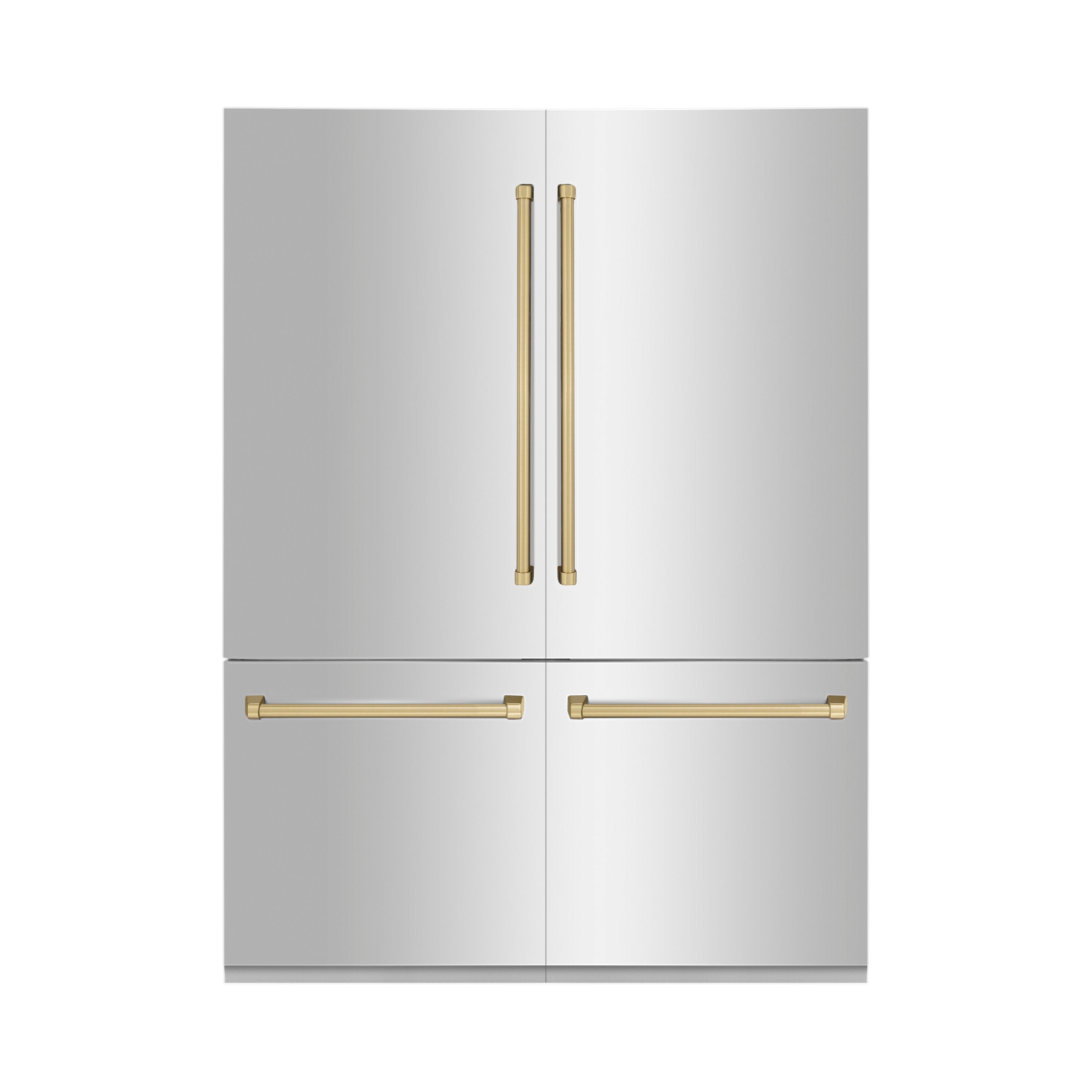 ZLINE 60 in. Built-In Refrigerator 32.2 cu. ft. Internal Water & Ice Dispenser Stainless Steel Bronze Accents (RBIVZ-304-60-CB)