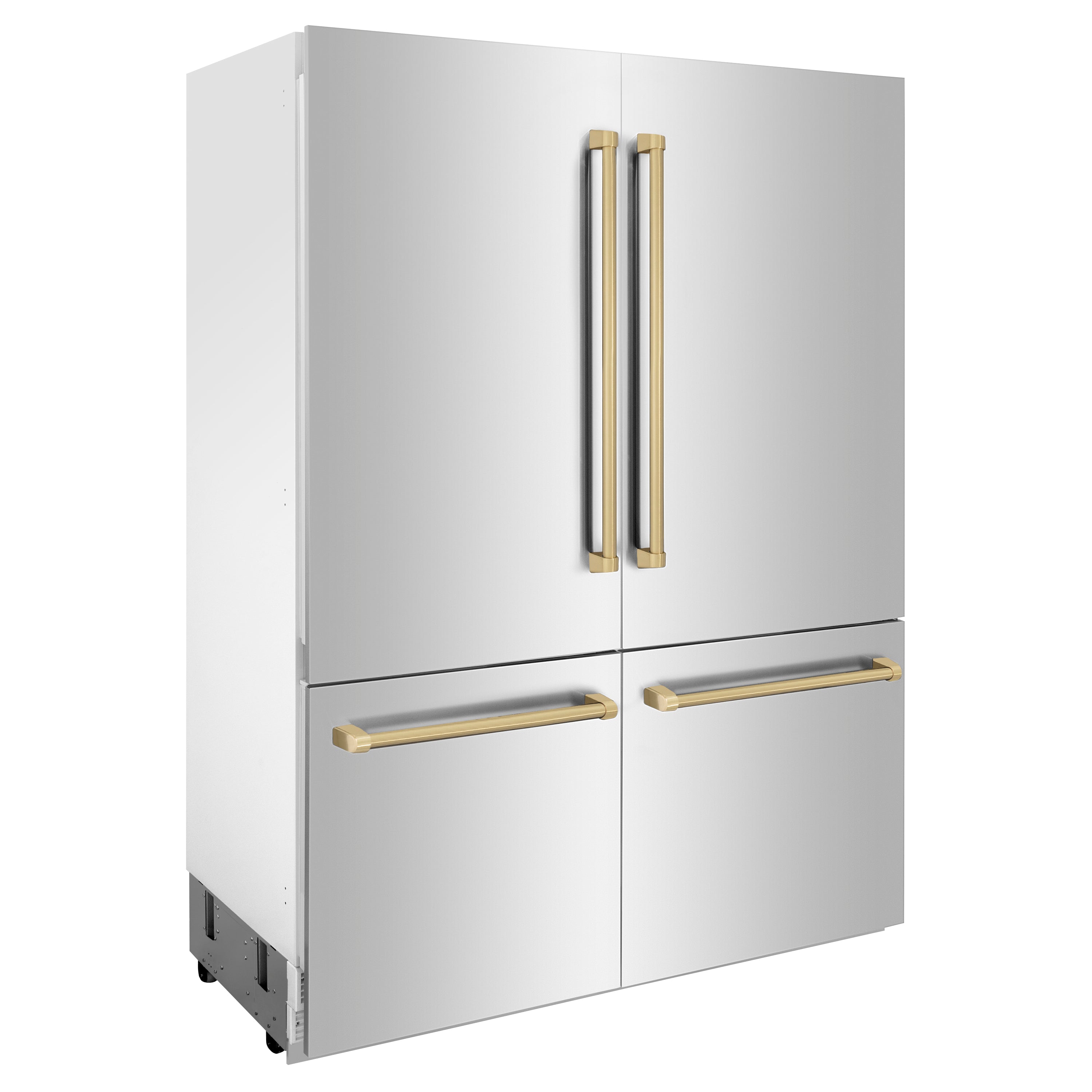 ZLINE 60 in. Built-In Refrigerator 32.2 cu. ft. Internal Water & Ice Dispenser Stainless Steel Bronze Accents (RBIVZ-304-60-CB)