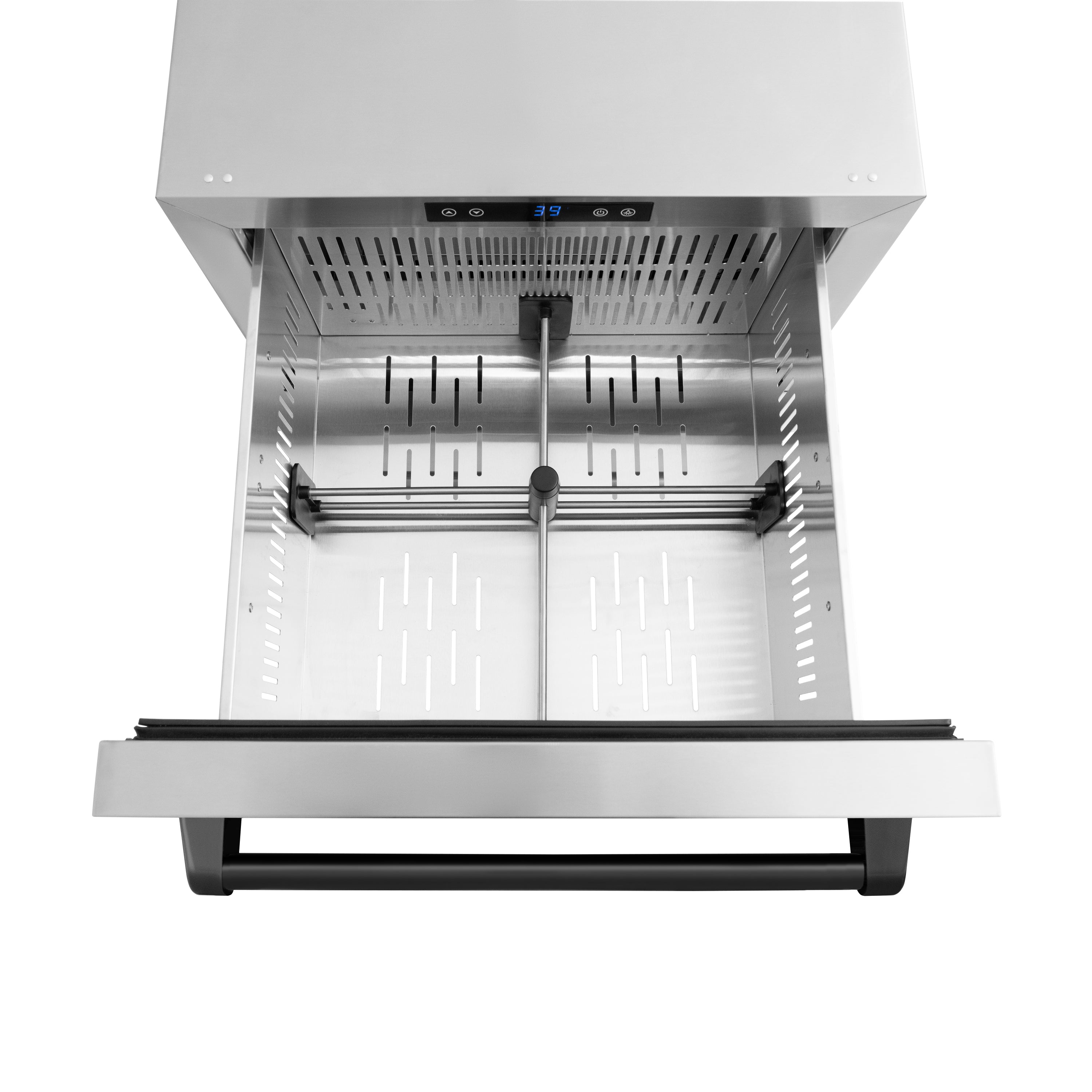 ZLINE 24 in. Refrigerator Drawer 4.6 cu. ft. 168 Can Capacity Outdoor-Rated Stainless Steel Matte Black Handles (RDSOZ-ST-24-MB)