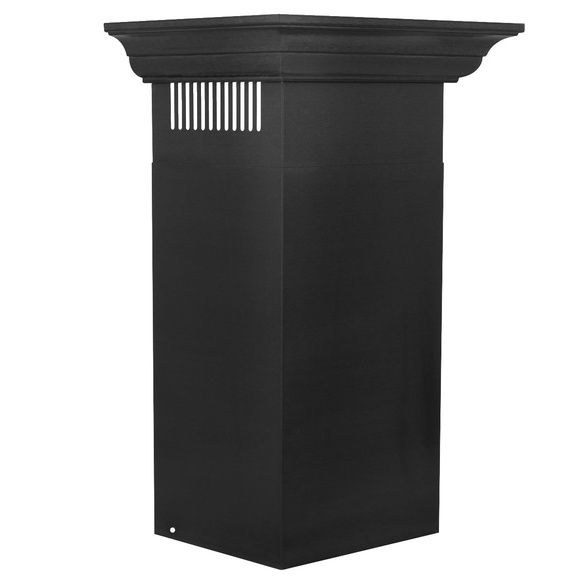 ZLINE 24 in. Wall Mount Range Hood – Convertible Vent, Black Stainless Steel, Crown Molding (BSKBNCRN-24)