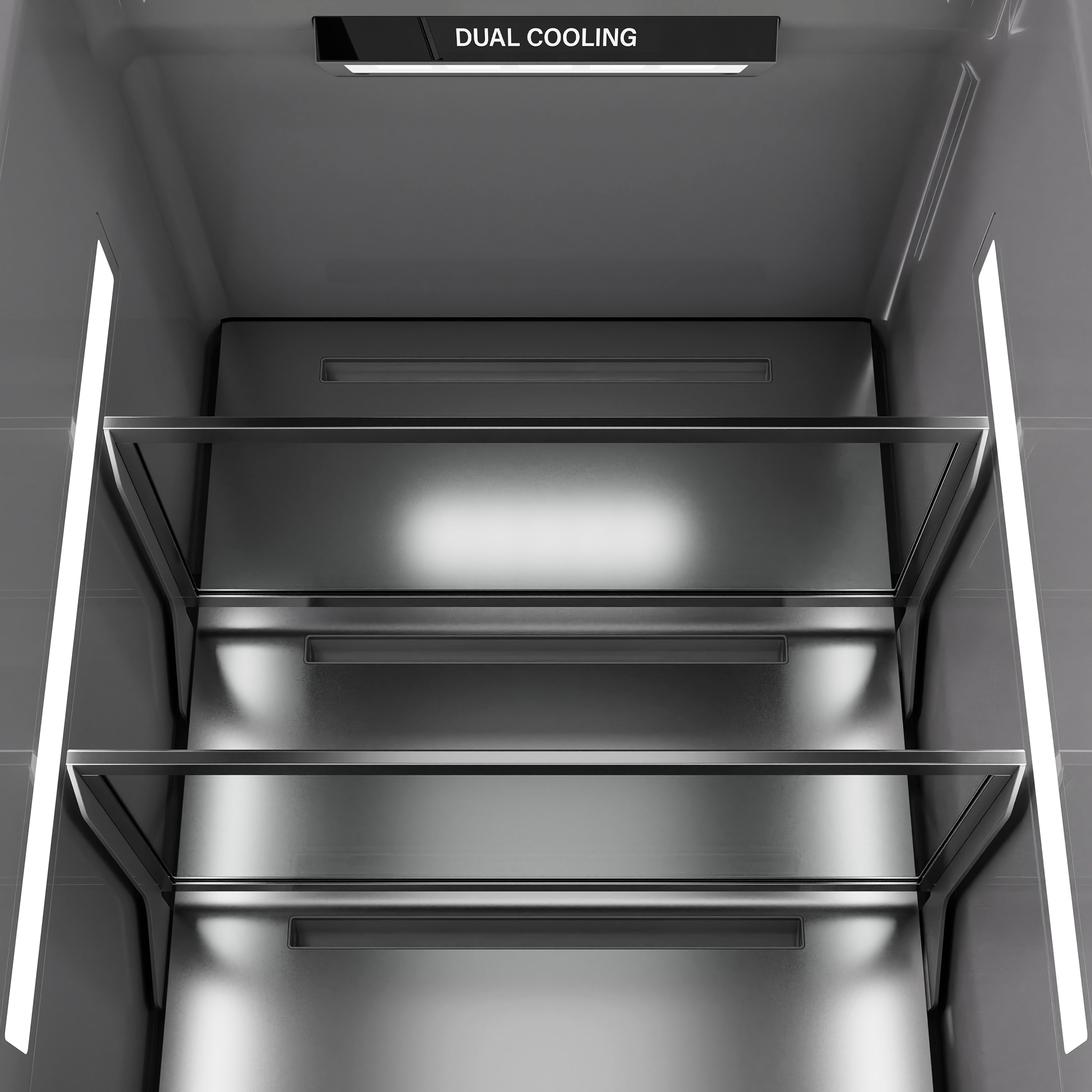 ZLINE 30 in. Column Refrigerator 16.7 cu. ft. Black Stainless Steel with Graphite Gray Interior (RCRV-BS-30)