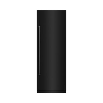ZLINE 30 in. Column Refrigerator 16.7 cu. ft. Black Stainless Steel with Graphite Gray Interior (RCRV-BS-30)
