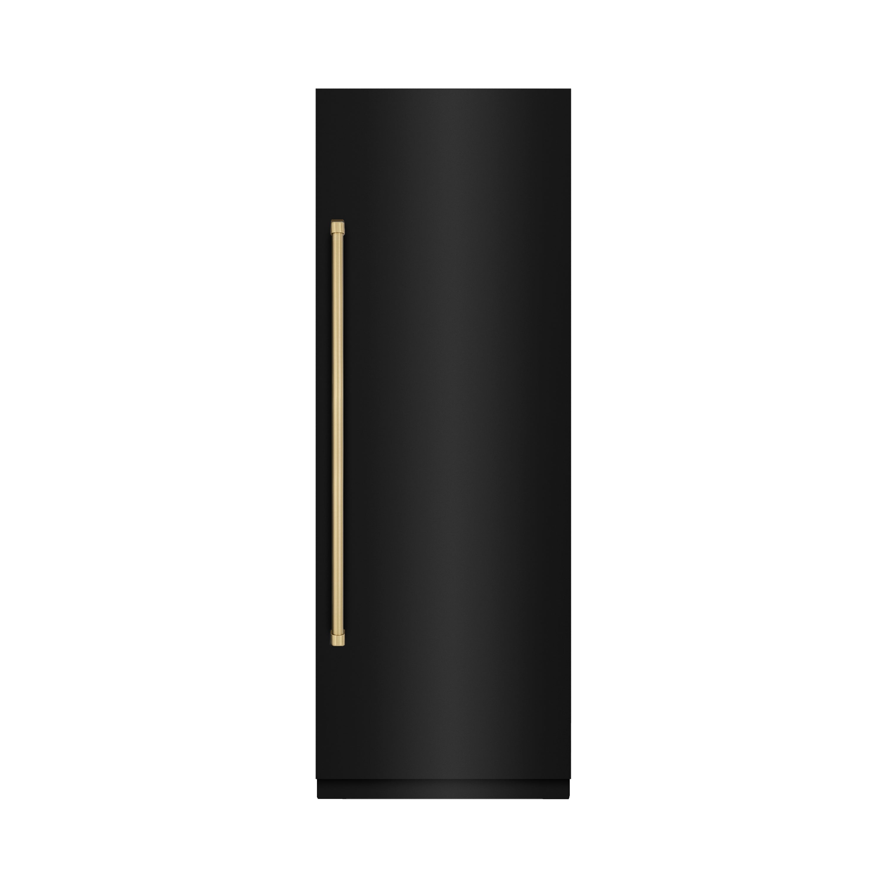ZLINE 30 in. Column Refrigerator 16.7 cu. ft. Black Stainless Steel Graphite Gray Interior Champagne Bronze Accents (RCRVZ-BS-30-CB)
