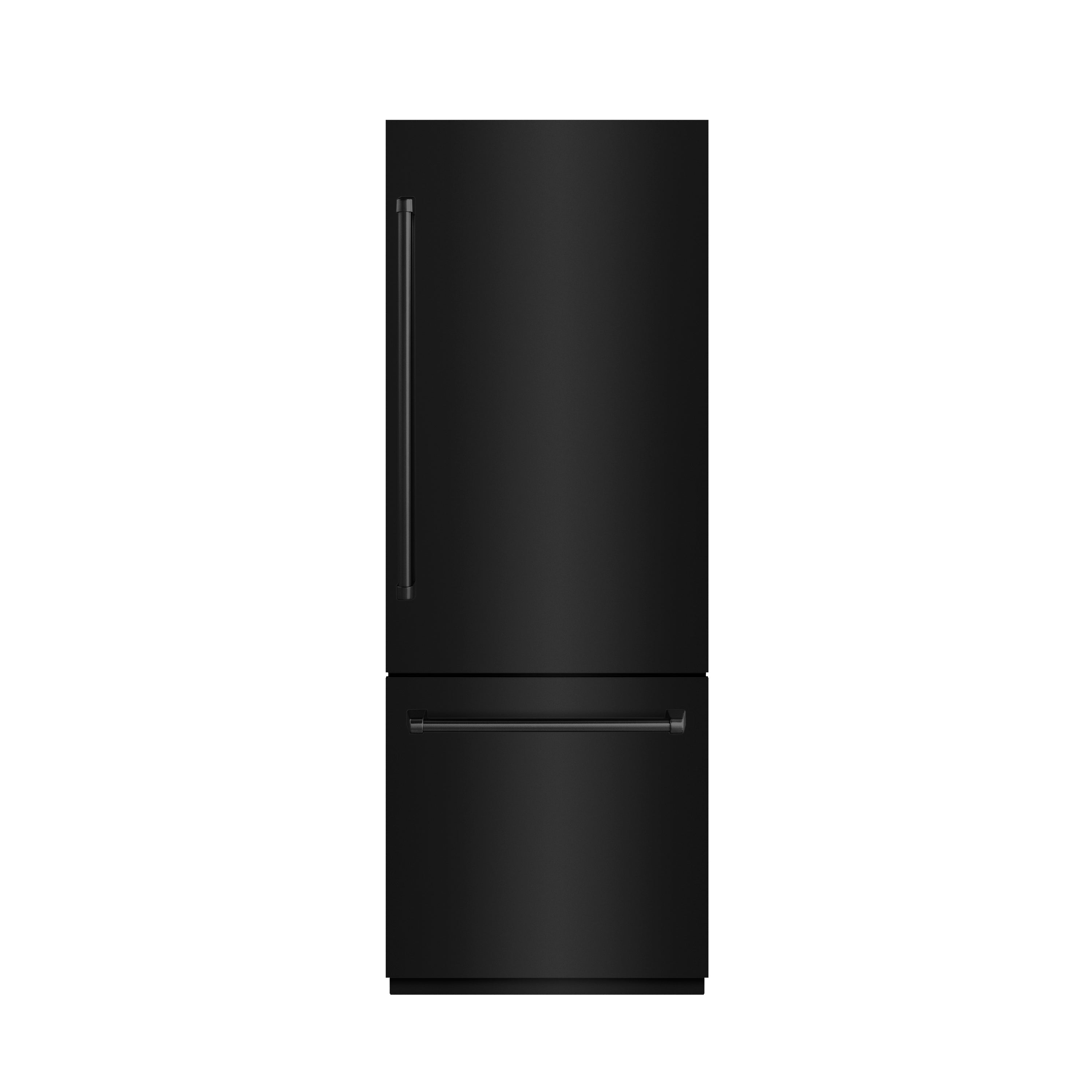 ZLINE 30 in. Built-In Bottom Freezer Refrigerator 16.1 cu. ft. with Water Dispenser, Ice Maker, Black Stainless Steel, Graphite Gray Interior (GRBIV-BS-30)