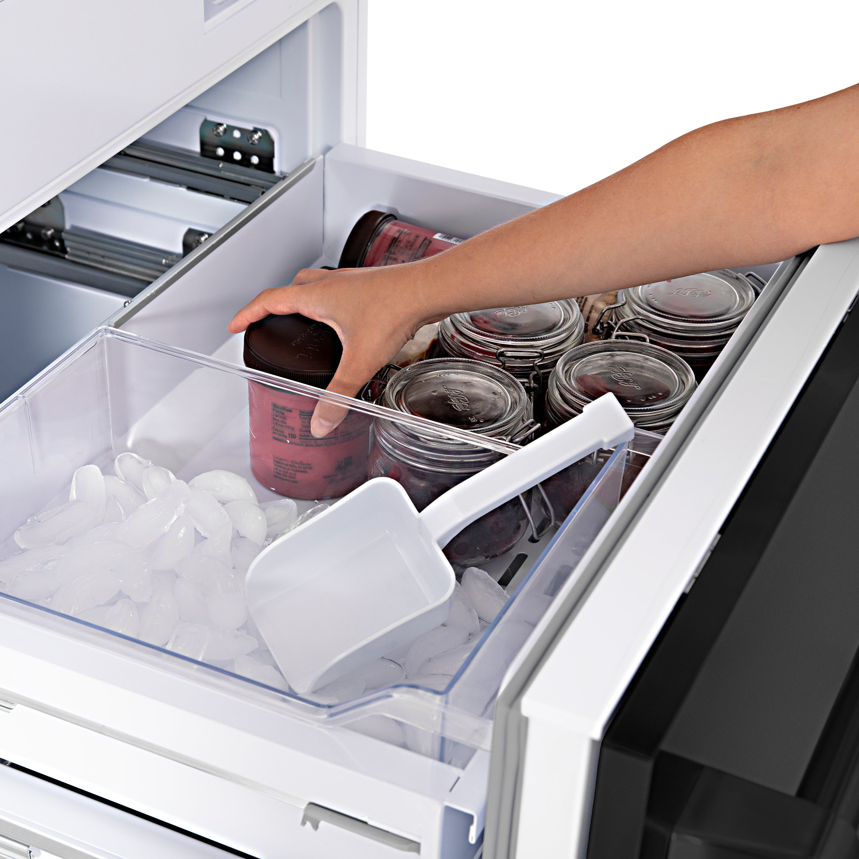 ZLINE 30 in. Built-In Refrigerator 16.1 cu. ft. Internal Water & Ice Dispenser Black Stainless Steel (RBIV-BS-30)