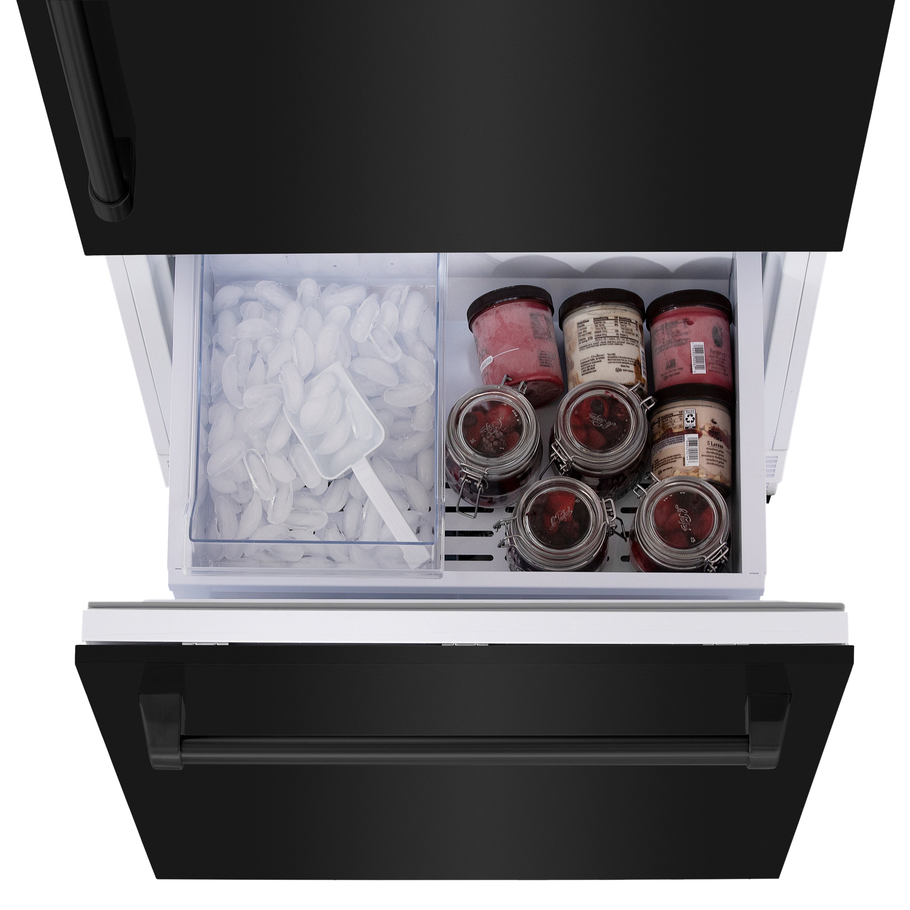 ZLINE 30 in. Built-In Refrigerator 16.1 cu. ft. Internal Water & Ice Dispenser Black Stainless Steel (RBIV-BS-30)