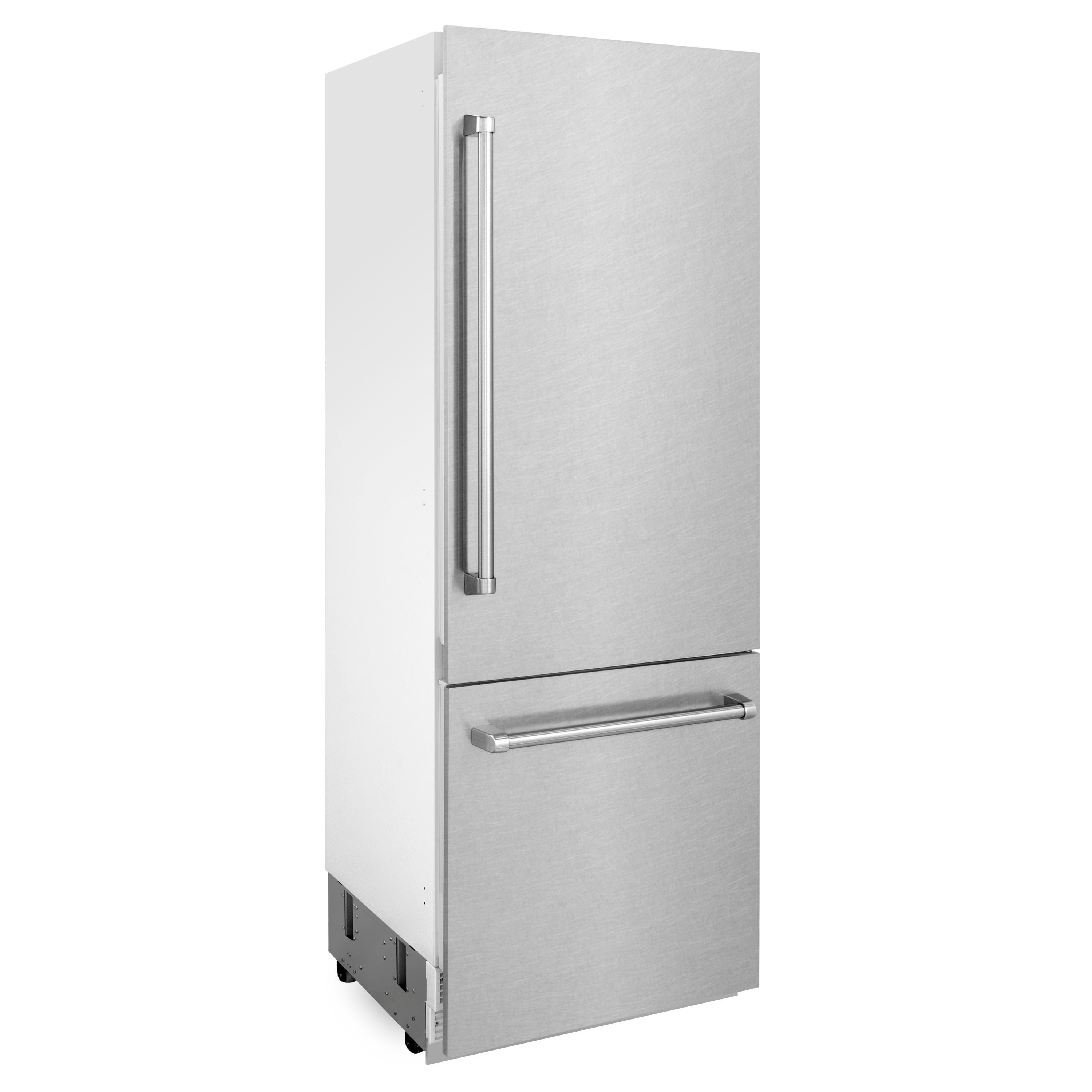 ZLINE 30 in Built-In Bottom Freezer Refrigerator 16.1 cu. ft. Water Dispenser Ice Maker Satin Stainless Steel (RBIV-SN-30)