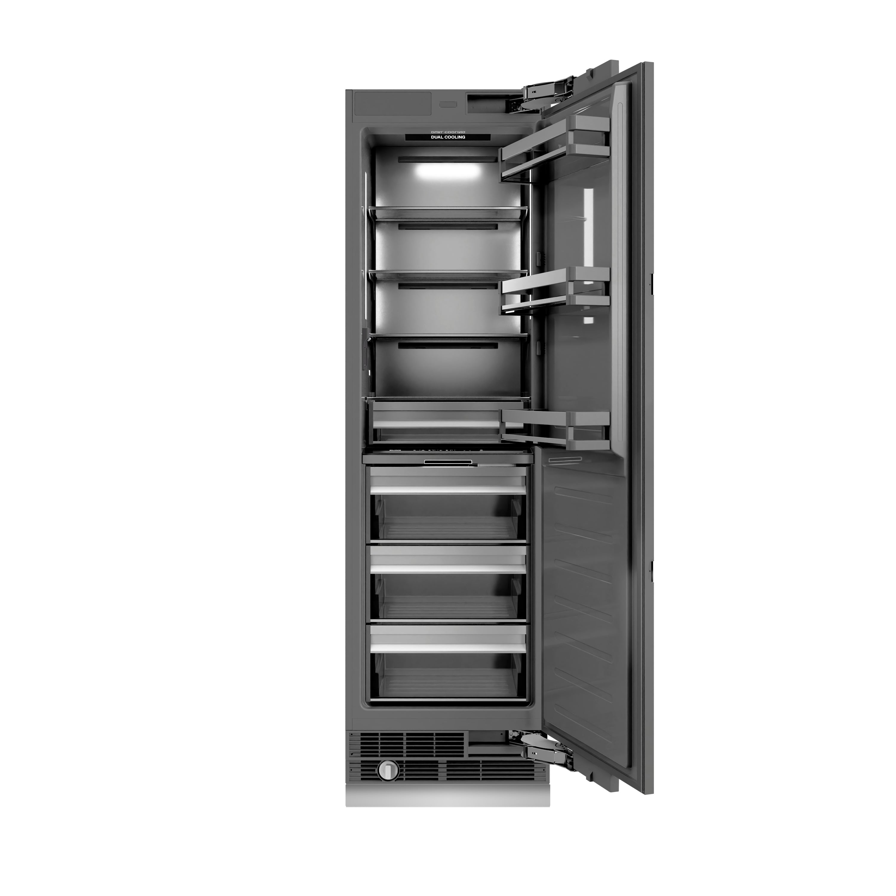 ZLINE 24 in. Column Refrigerator, Panel Ready, 12.5 Cu. Ft., Graphite Gray Interior (RBCRV-24)